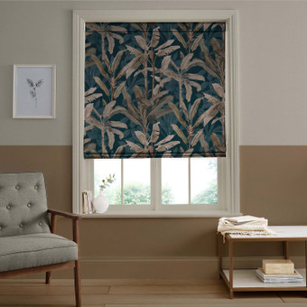 Borneo Teal Roman Blind