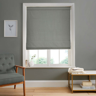 Linum Warm Grey Roman Blind