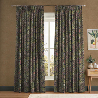 Vendura Weave Black & Damson Curtain - 142567cur_ROOMSET_01.jpg