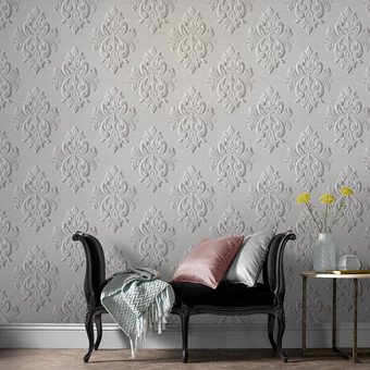 Stone Damask Wallpaper