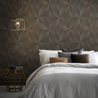 Atelier Geo Bronze Wallpaper