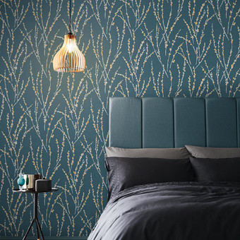 Floret Teal Wallpaper