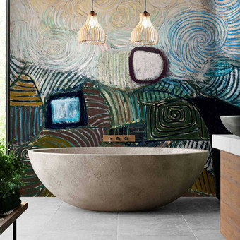 Pasmore Spiral Motif Bespoke Mural