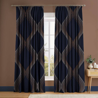 Euphoria Navy Curtains