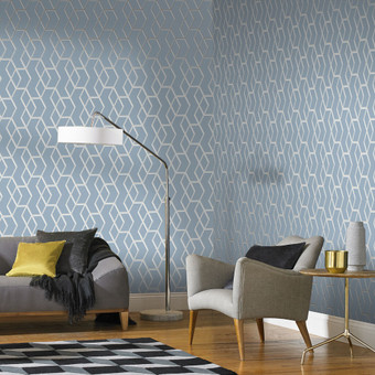 Archetype Yellow & Silver Wallpaper