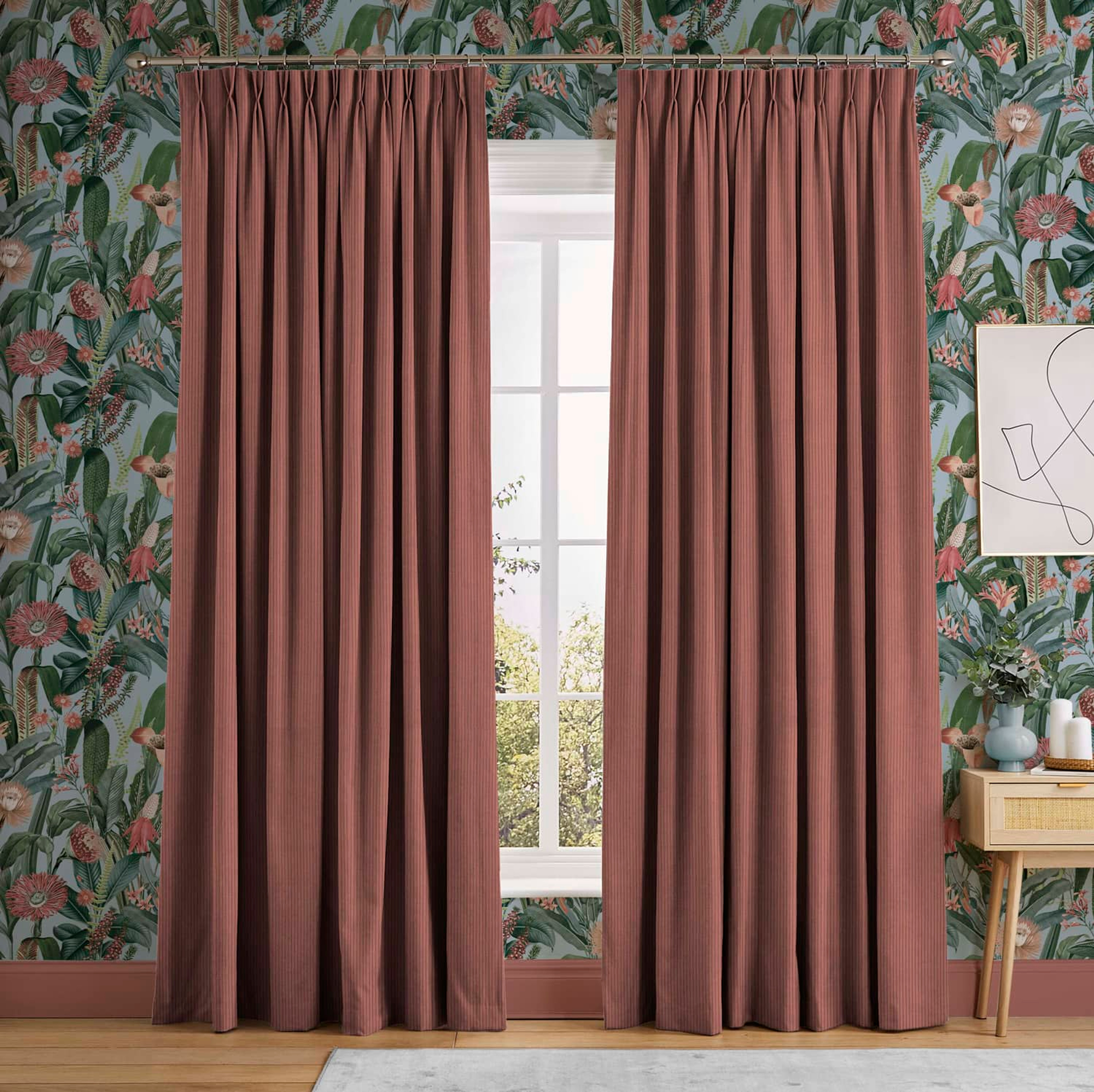 Corduroy Pink Curtains