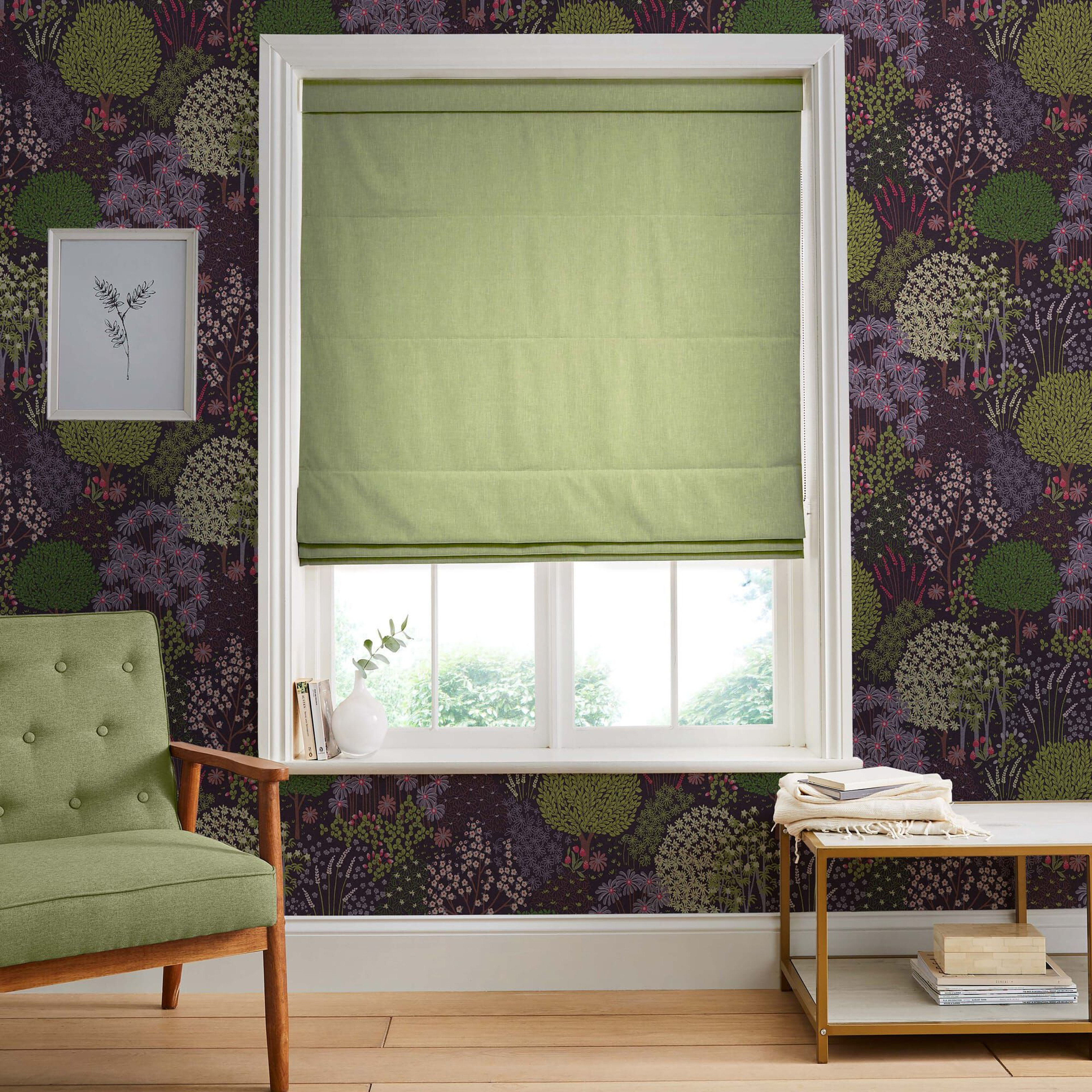 Campanile Dusky Green Roman Blind