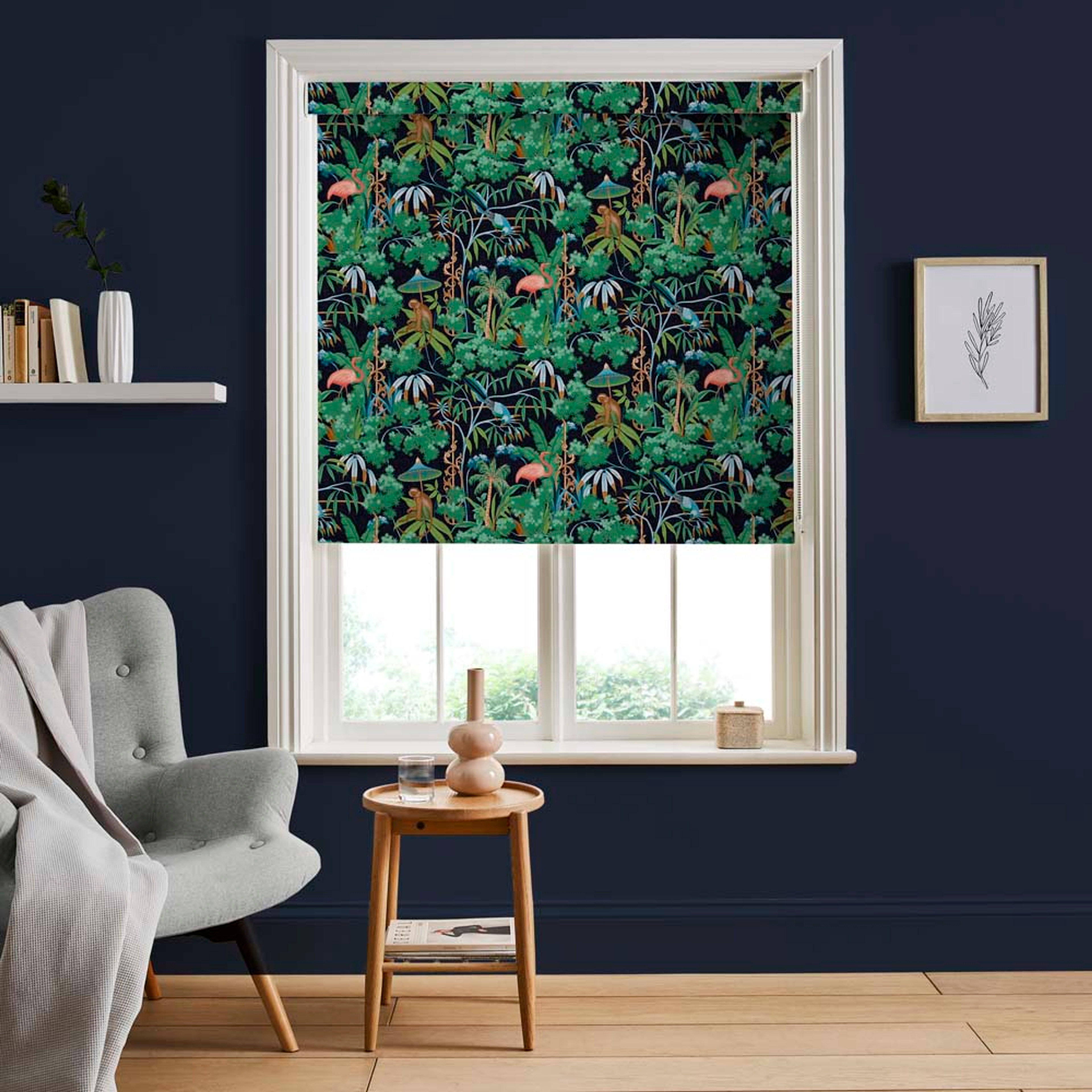 Curious Canopy Night Roller Blind