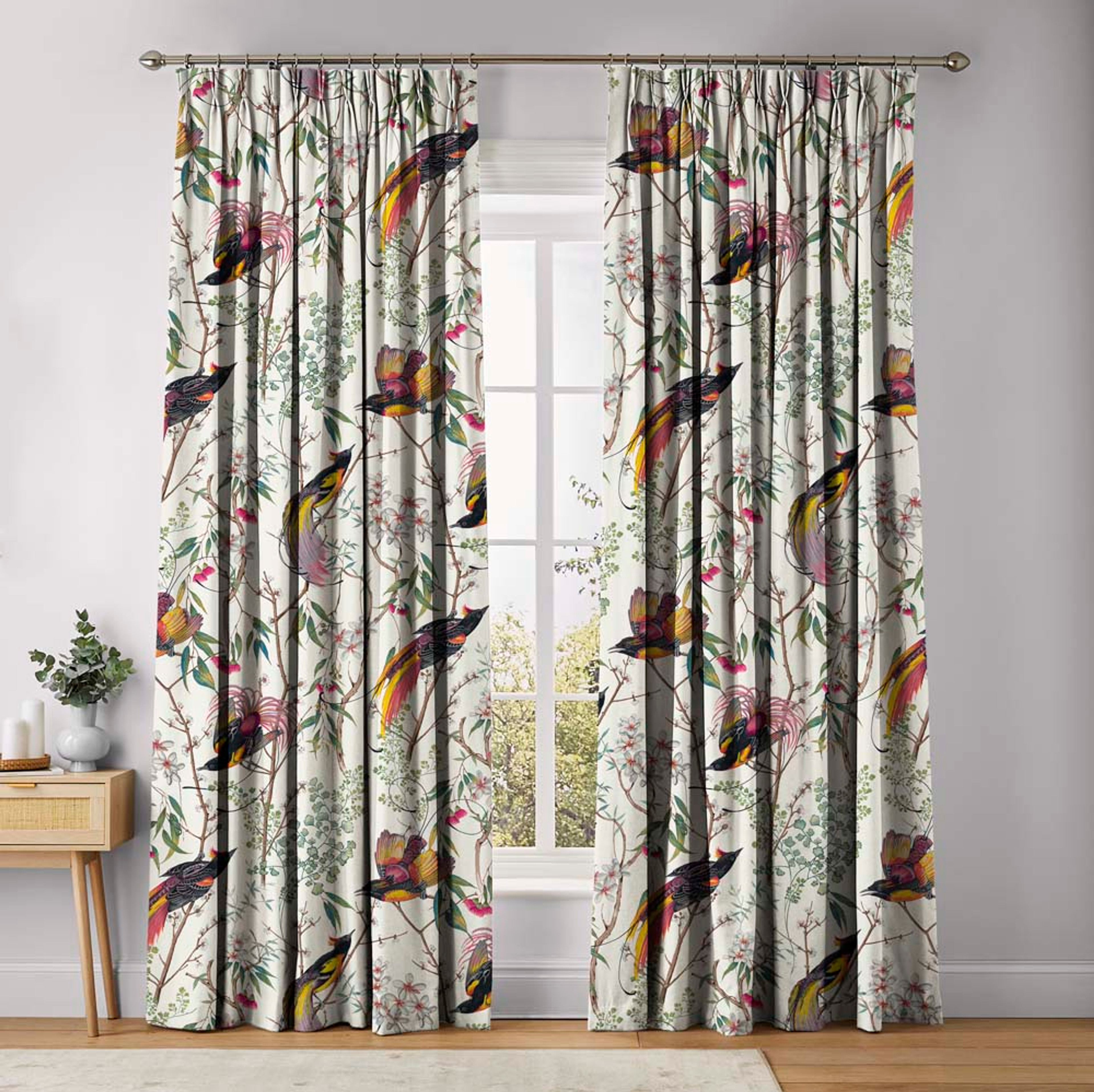 Clavering Birds Day Curtains