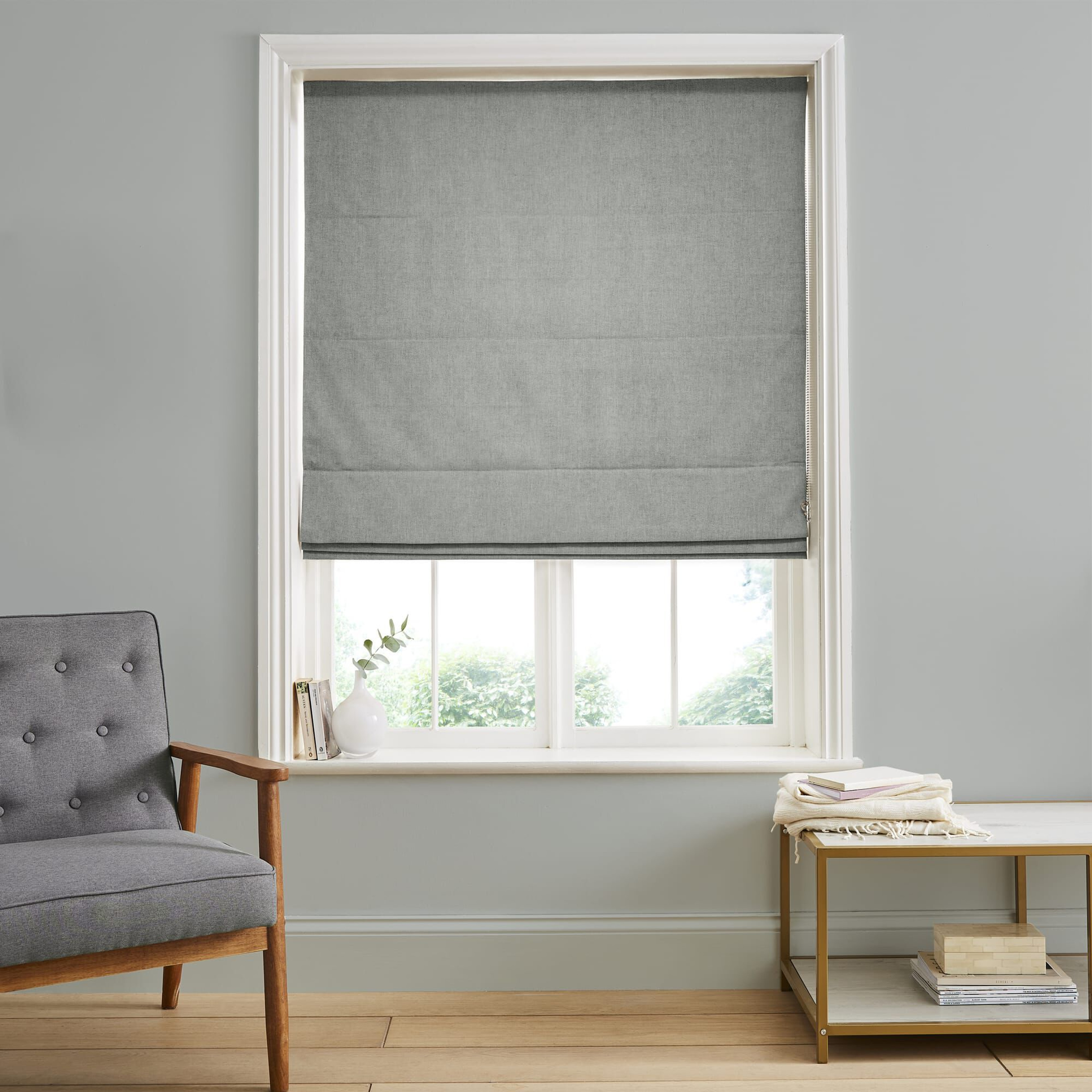 Serenity Soft Grey Roman Blind