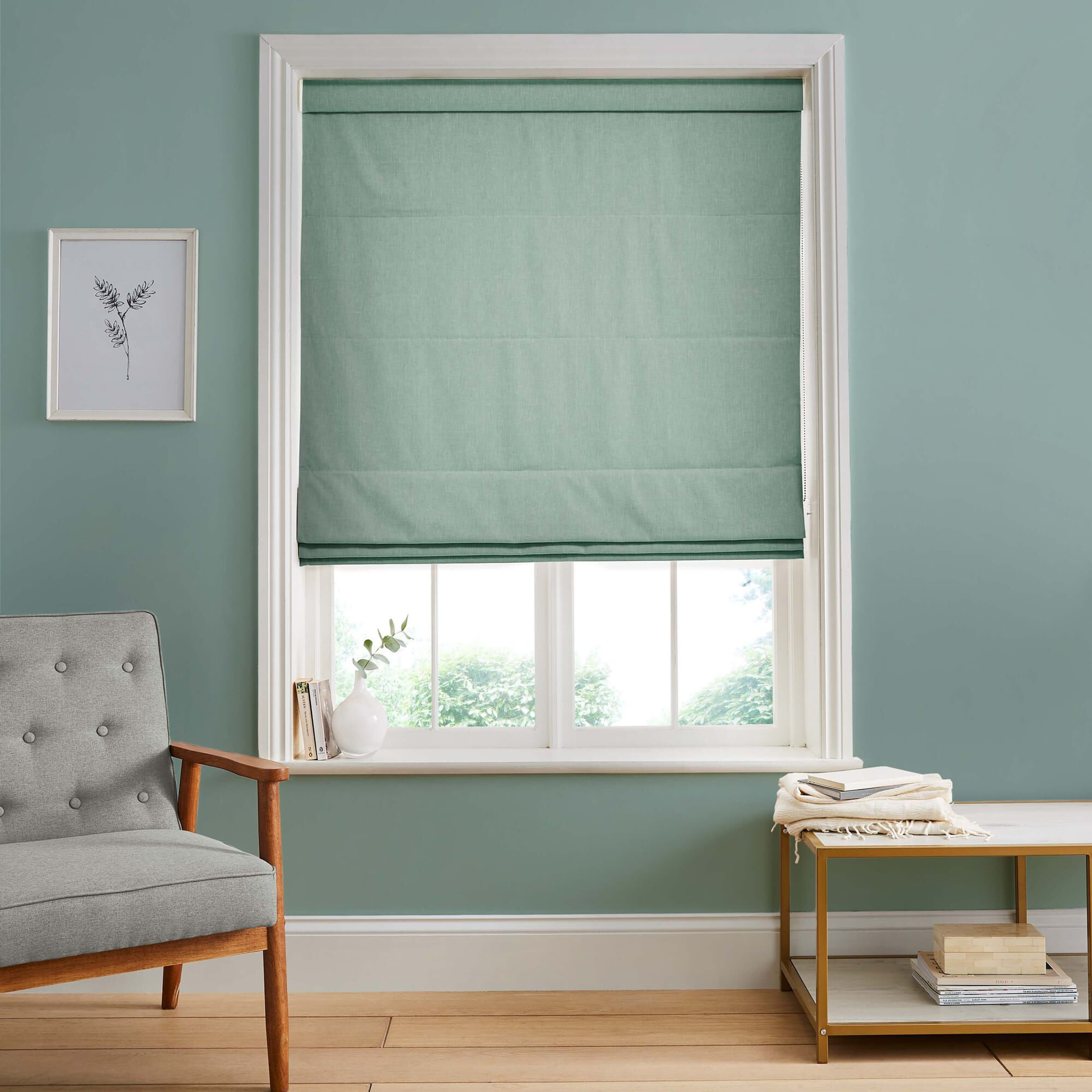 Campanile Mint Roman Shade