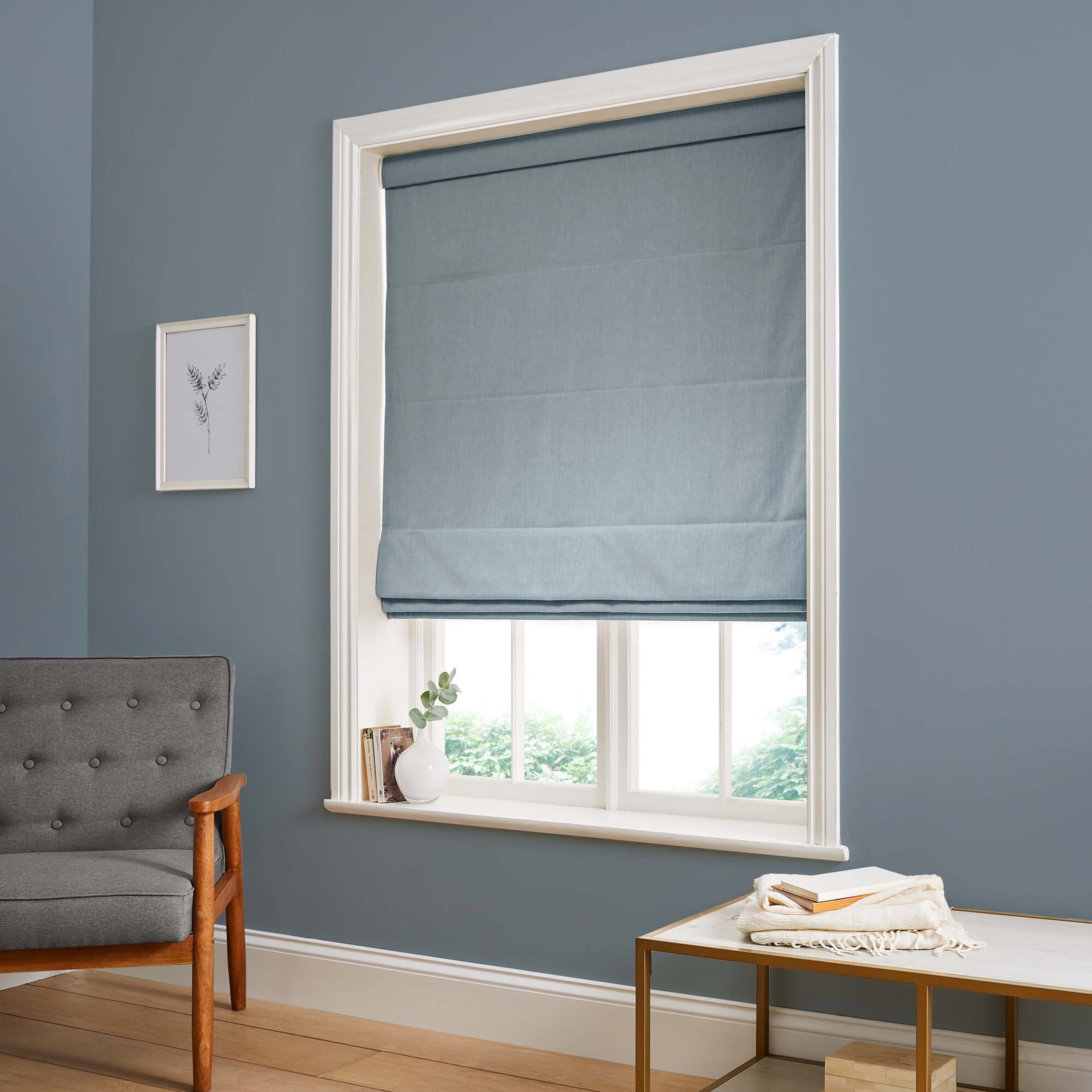 Opulence Deep Sky Roman Blind