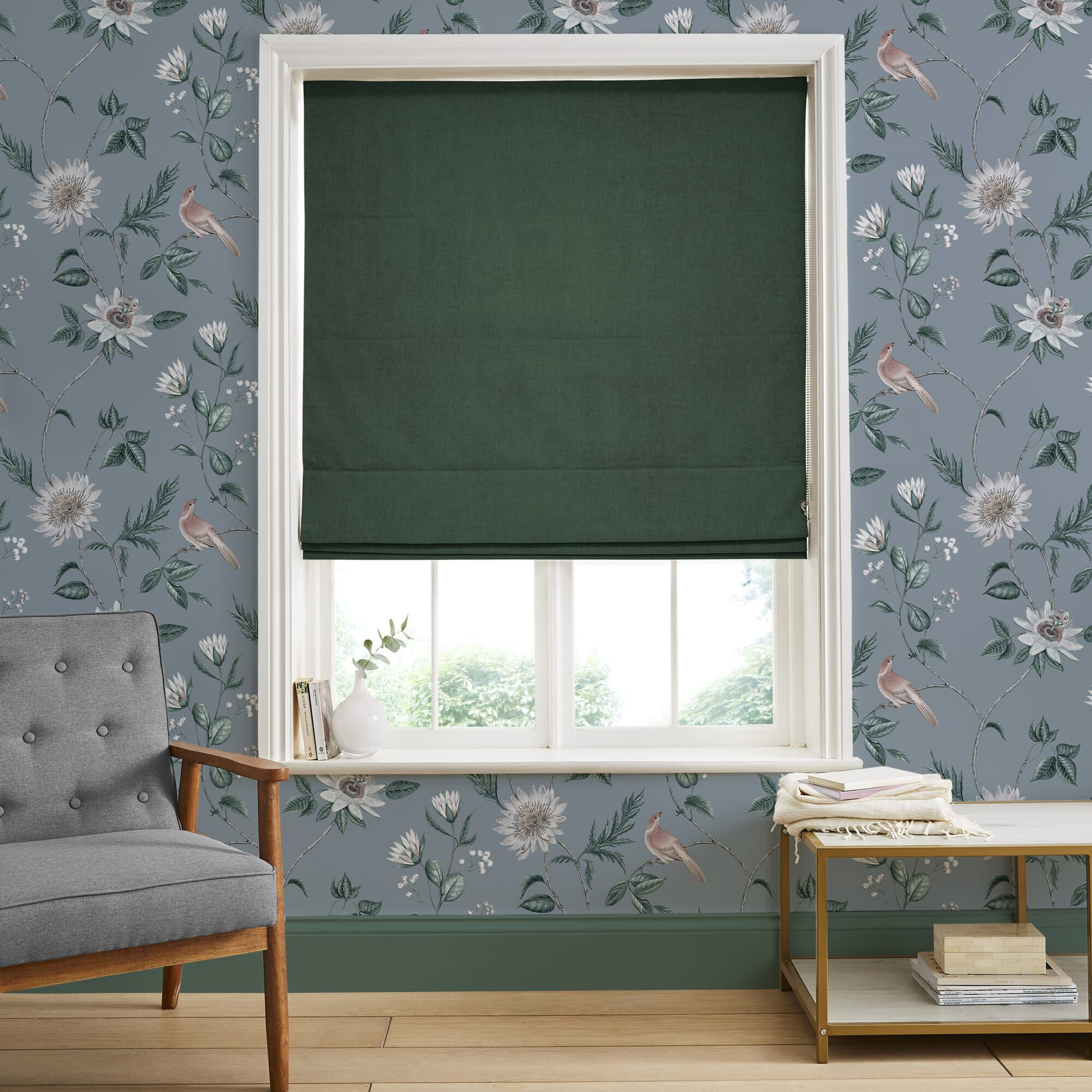 Serenity Spearmint Roman Shade