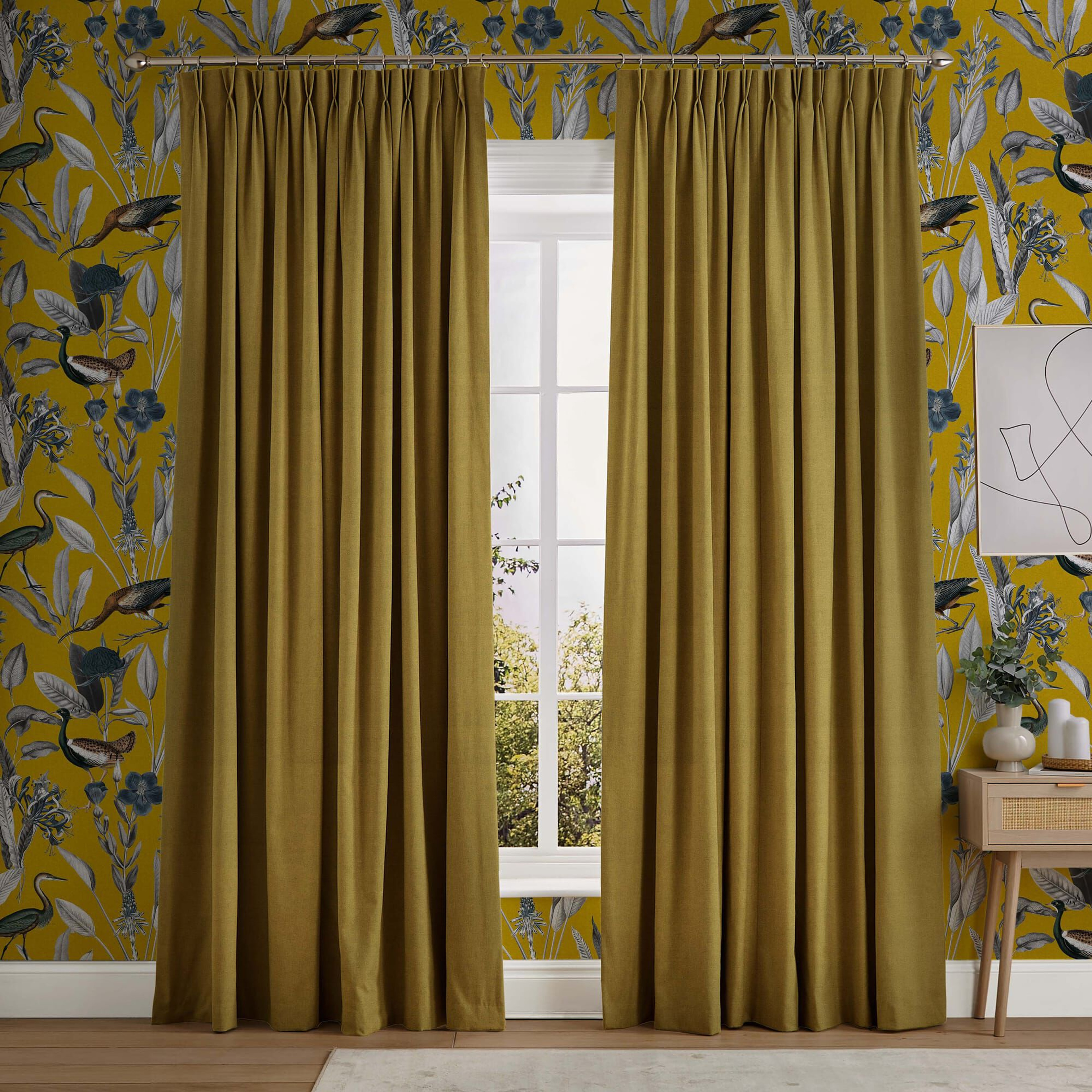 Linum Mustard Curtains