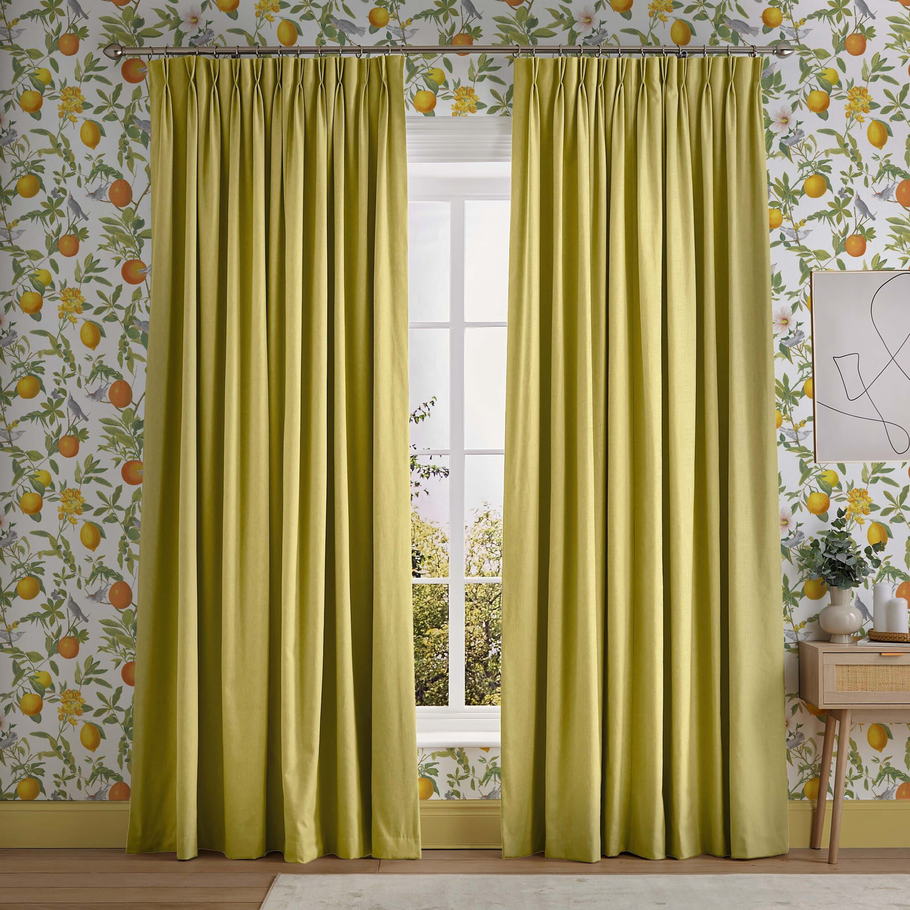 Campanile Lemon Curtains