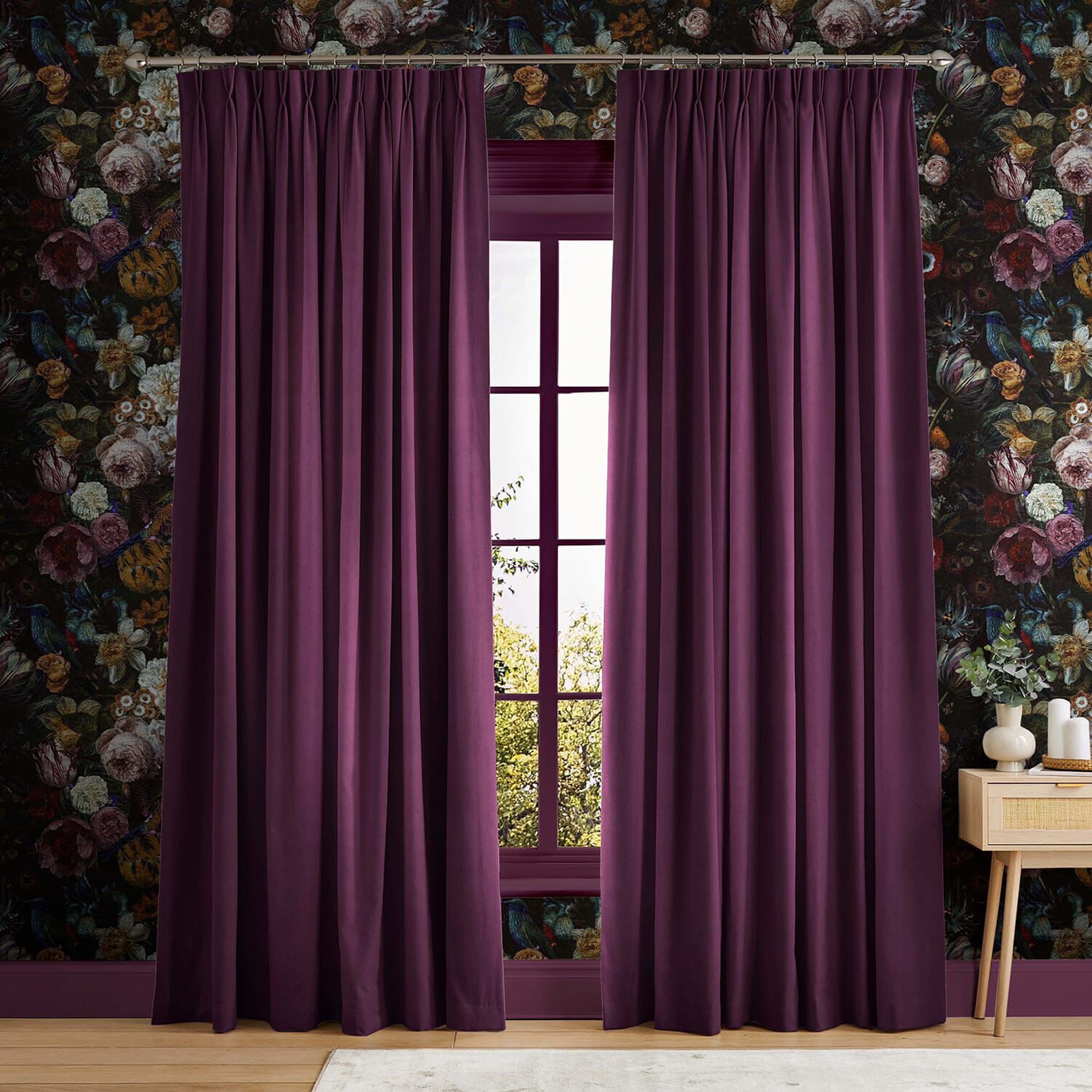 Opulence Mulberry Curtains