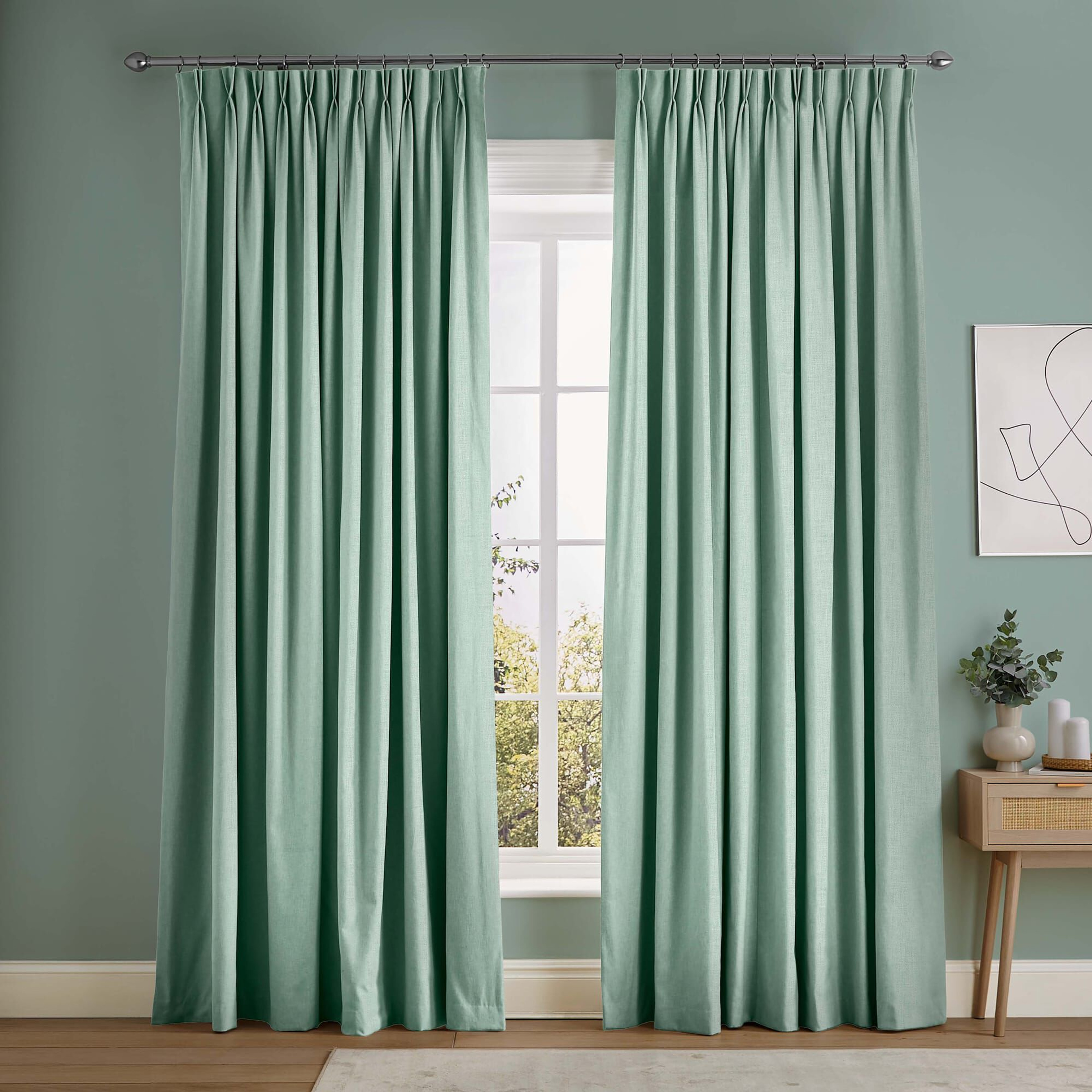 Campanile Mint Curtains