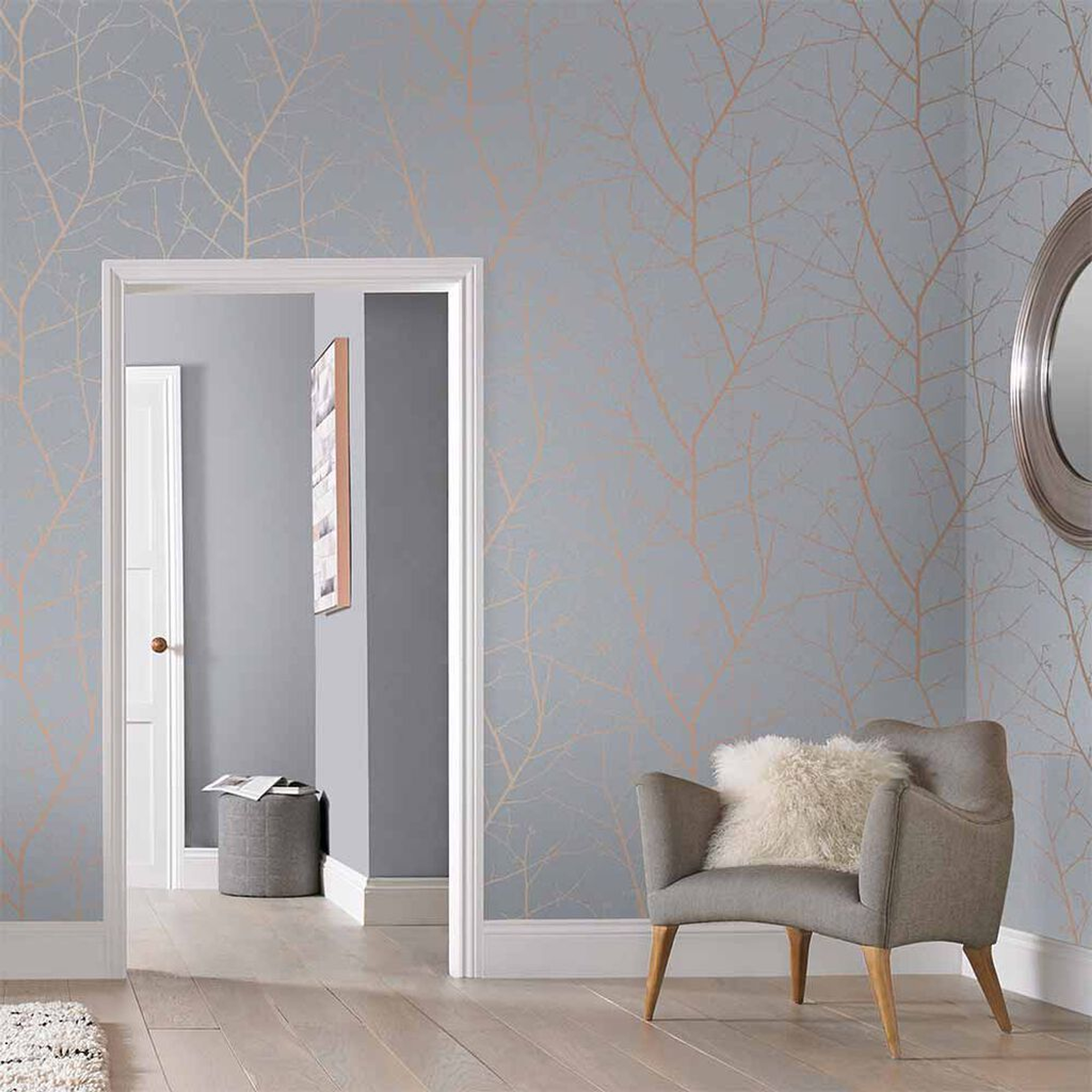 Boreas Soft Gray Wallpaper