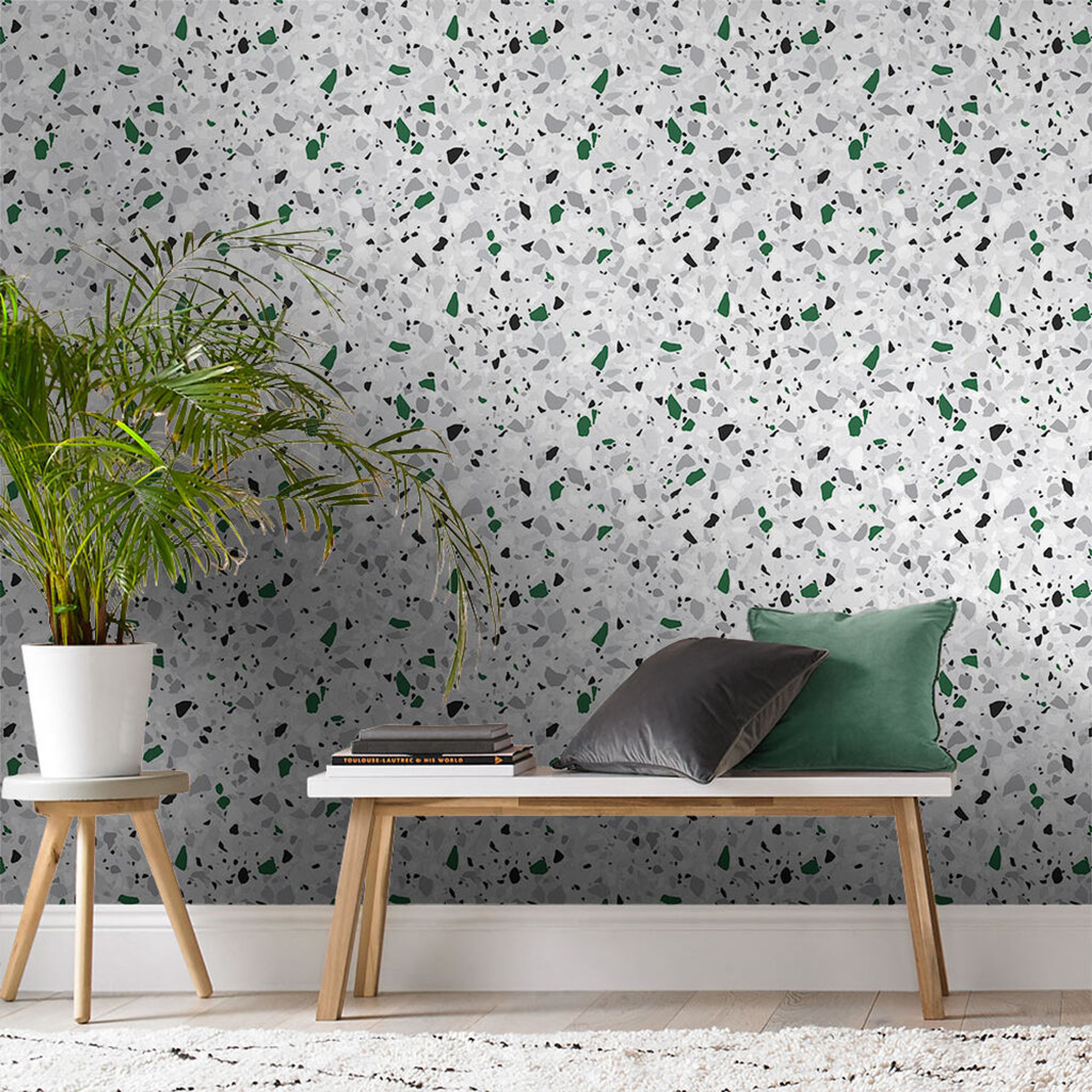 Terrazzo Green Wallpaper