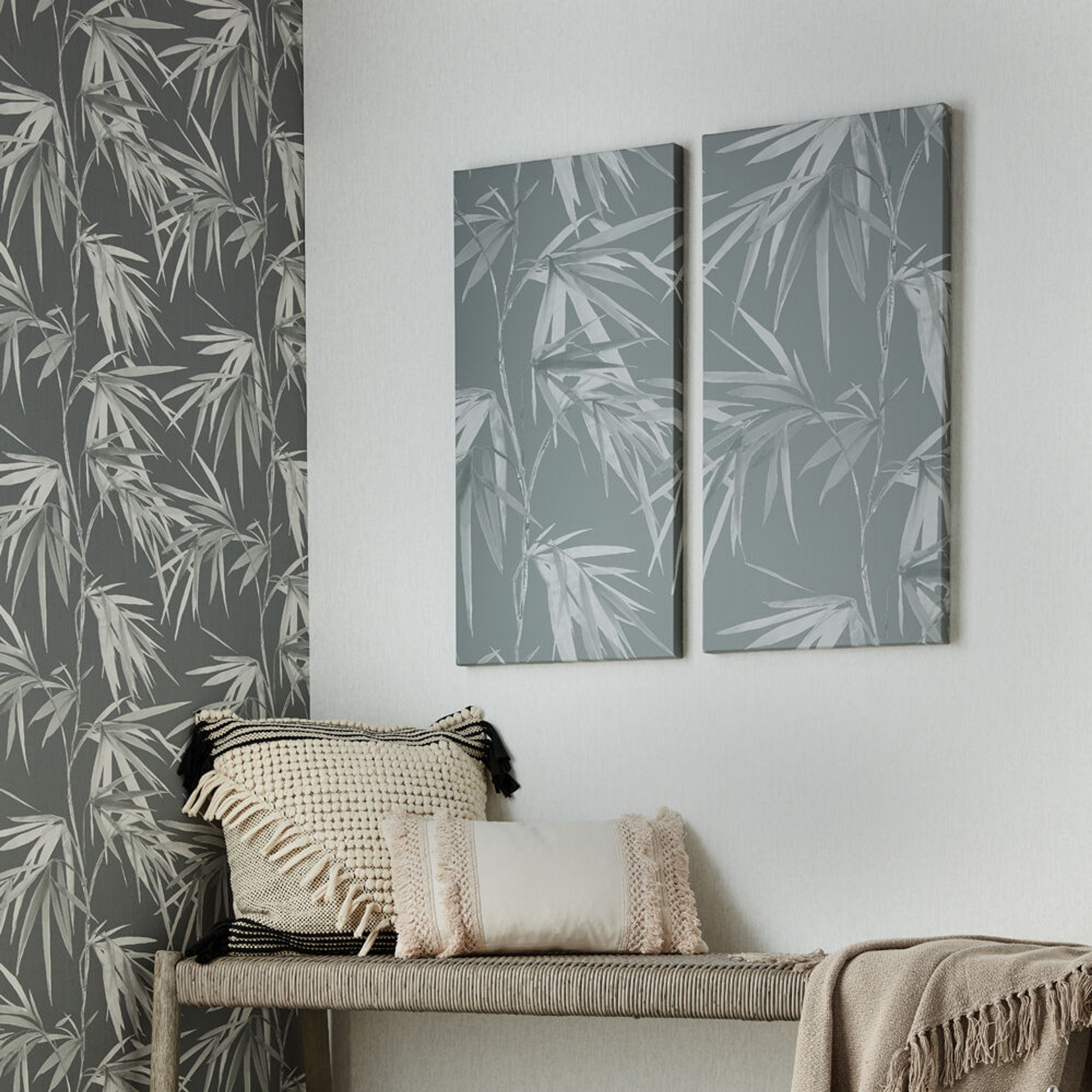 Bamboo Blooms Printed Canvas