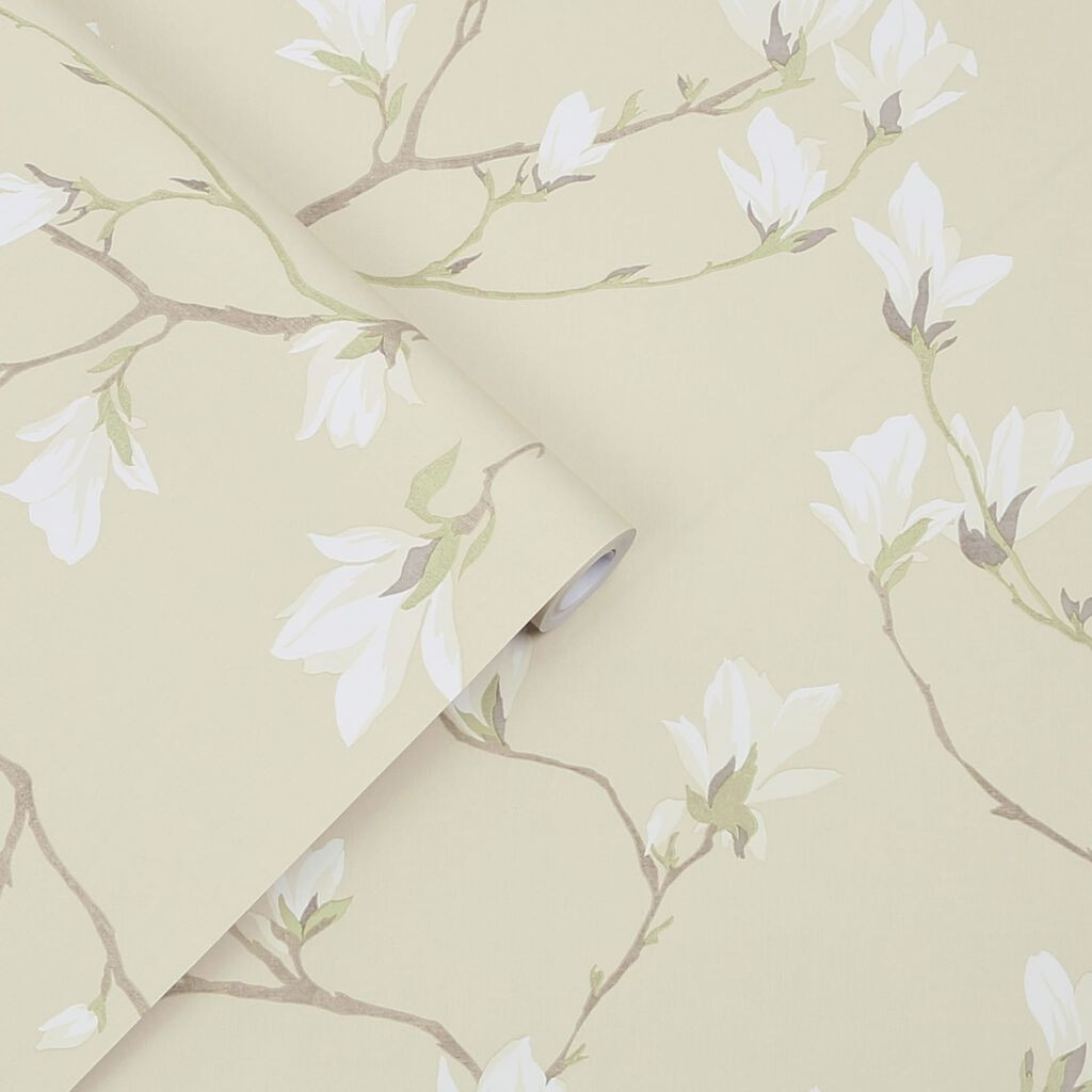 Magnolia Grove Natural Wallpaper Laura Ashley Wallpaper Wallpaper It