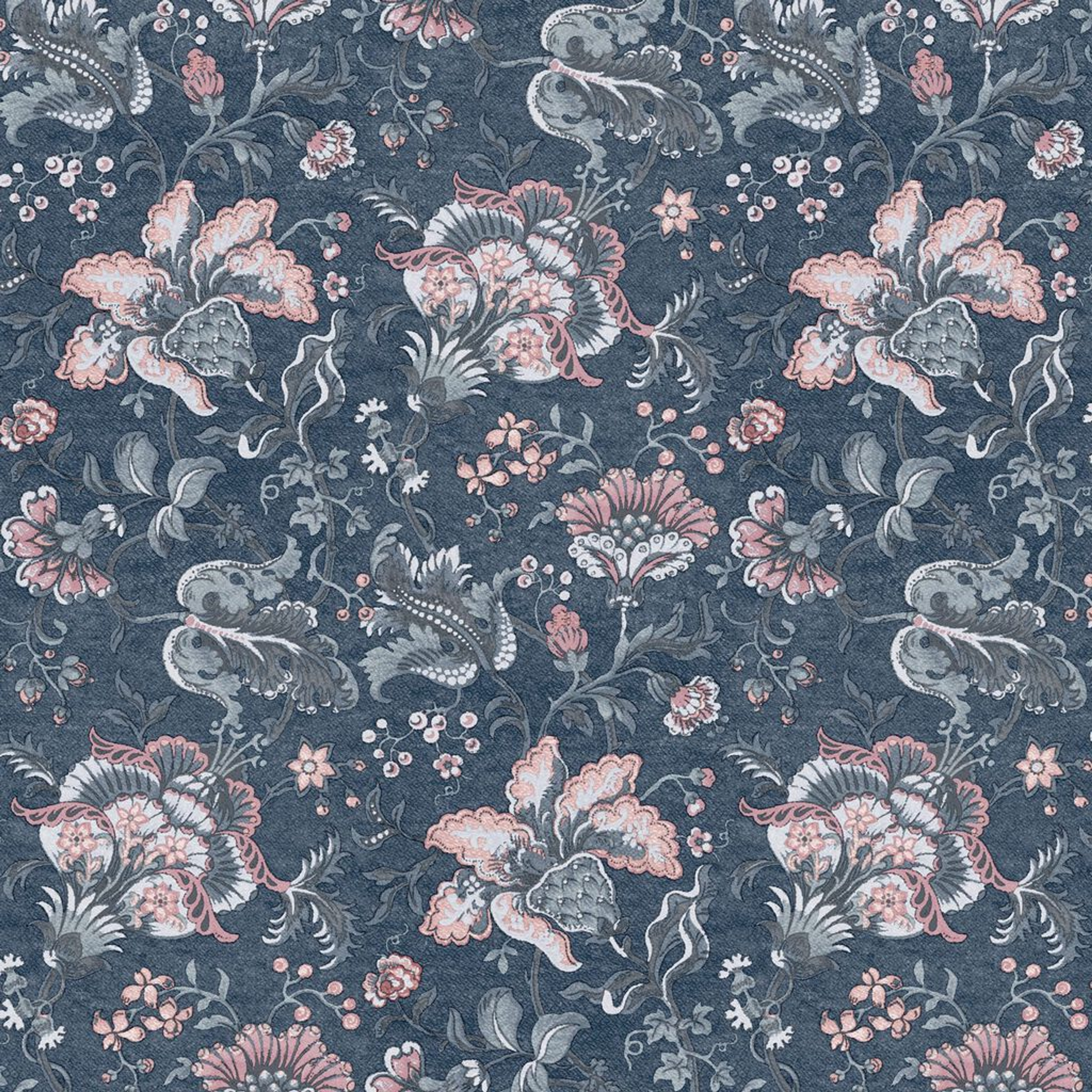 Laura Ashley Portia Dark Seaspray Wallpaper