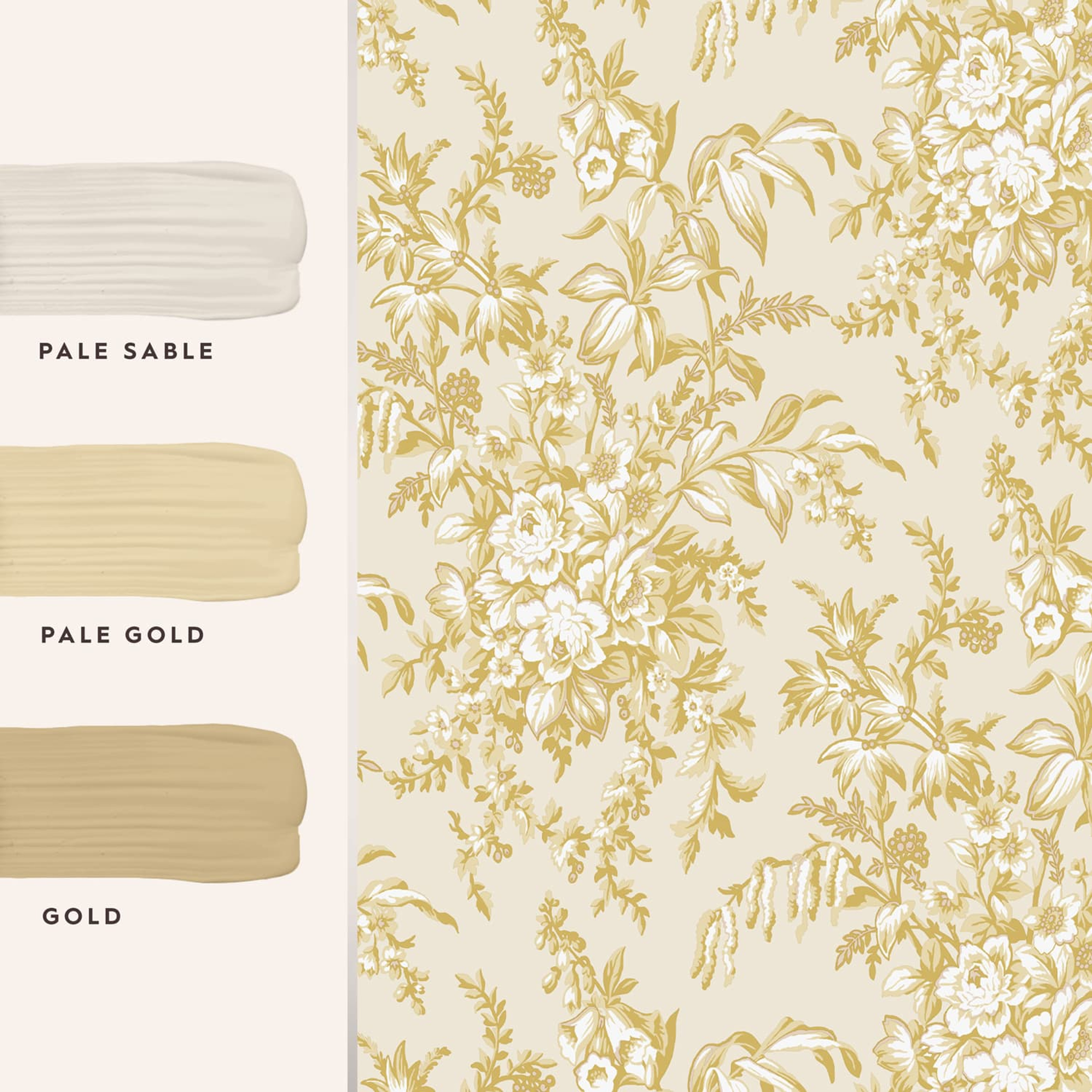 Laura Ashley Picardie Pale Gold Wallpaper