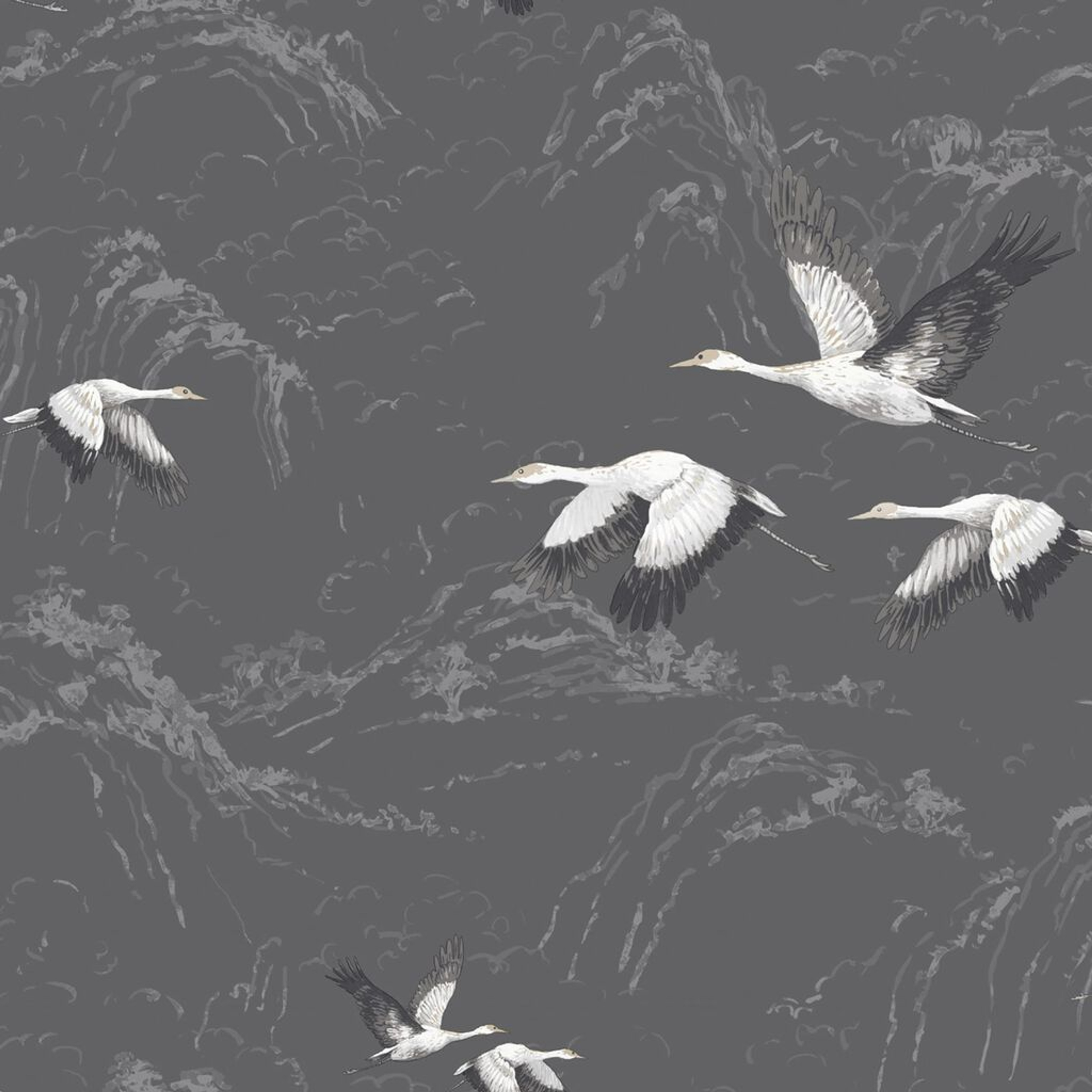 Laura Ashley Animalia Dark Steel Wallpaper