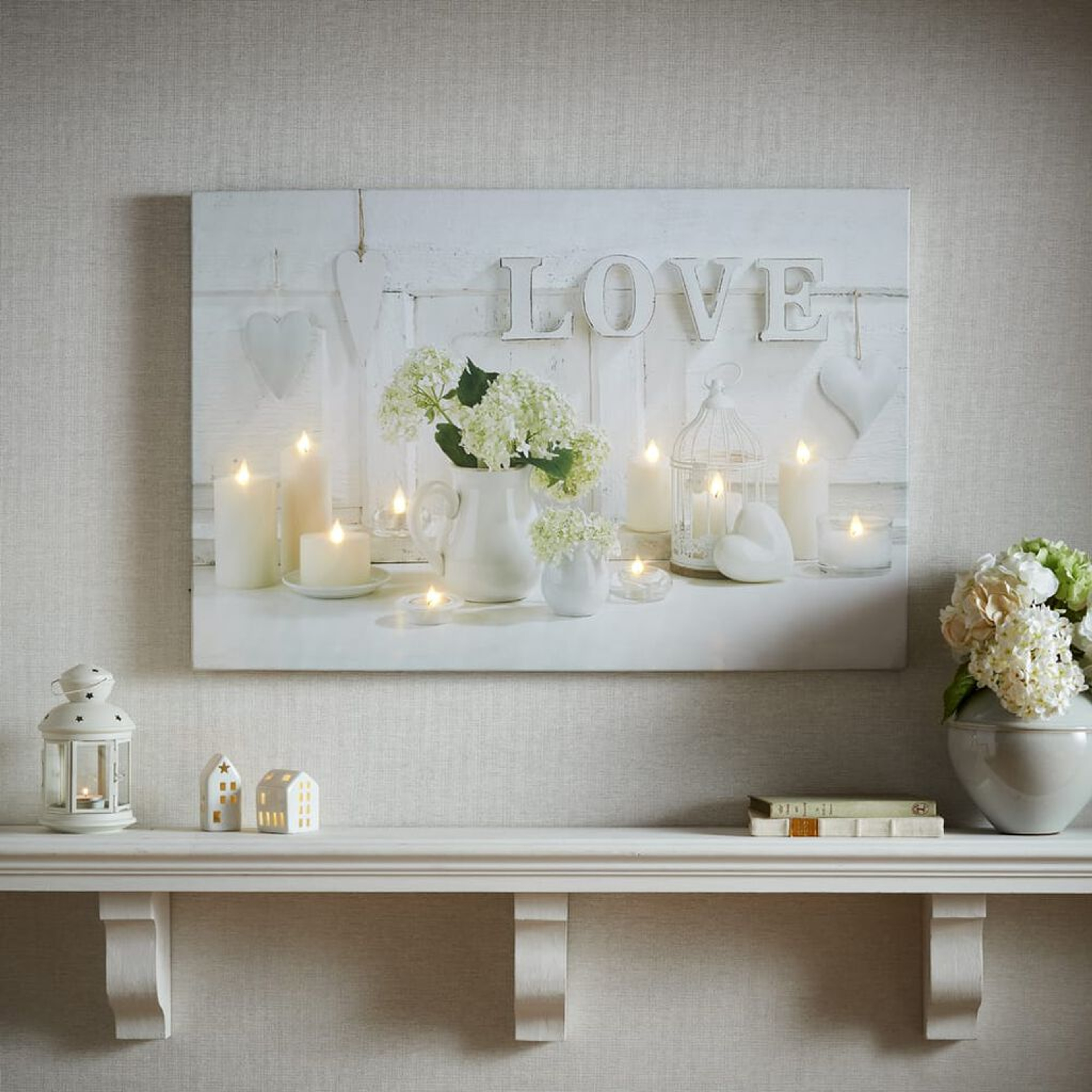 Hearts & Love LED Wall Art