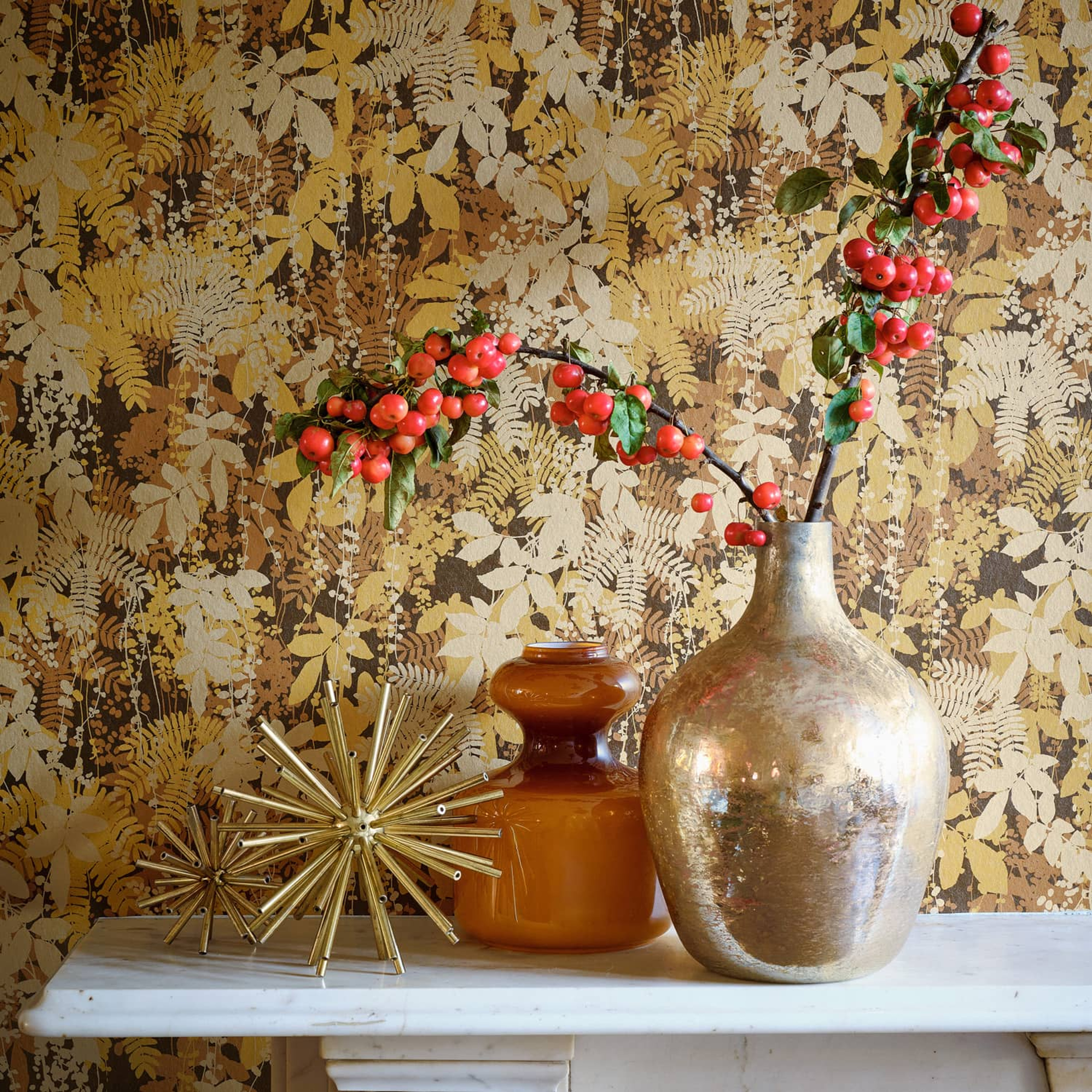 Canopy Antique Gold Wallpaper by Clarissa Hulse