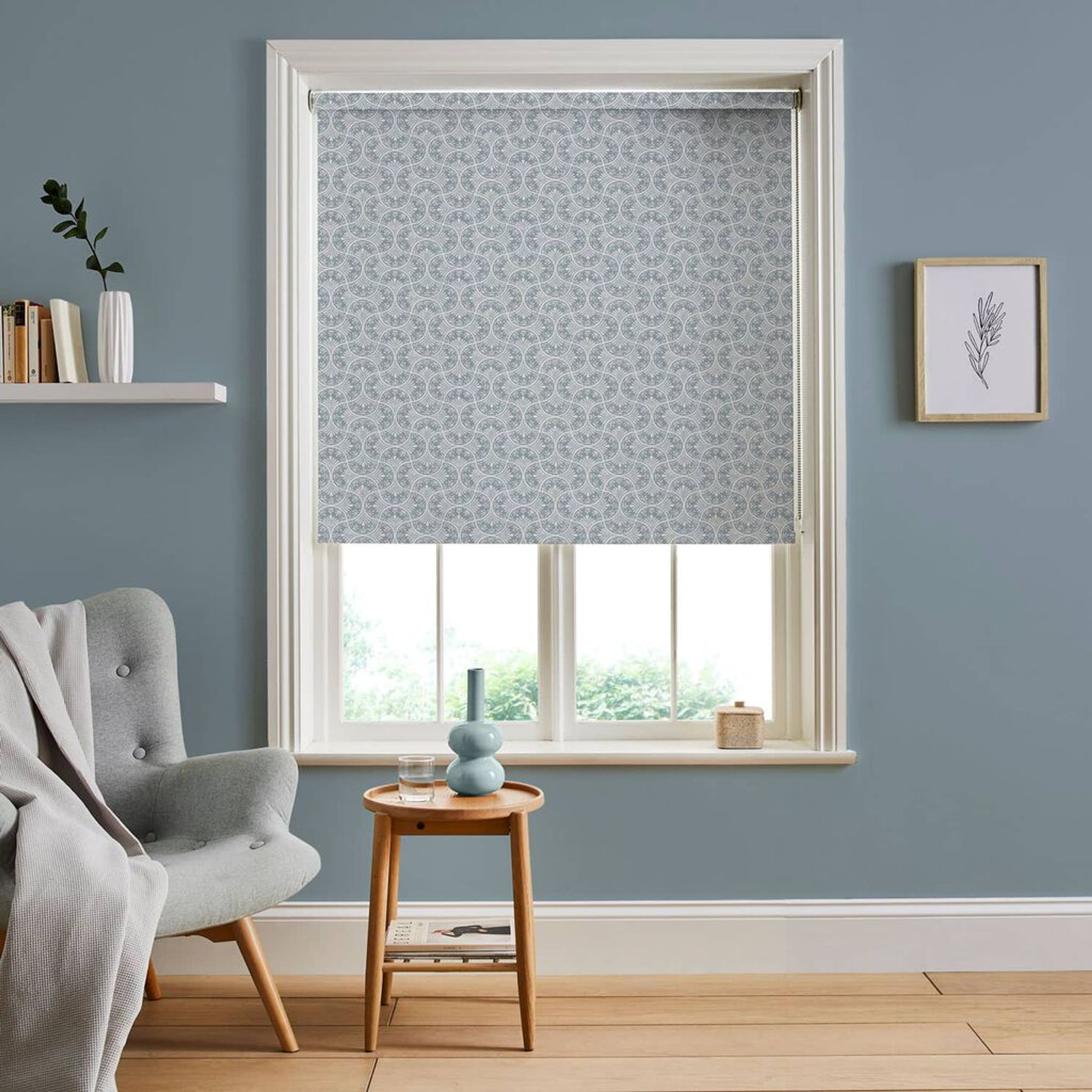 Hopwood Cottage Duck Egg Roller Blind