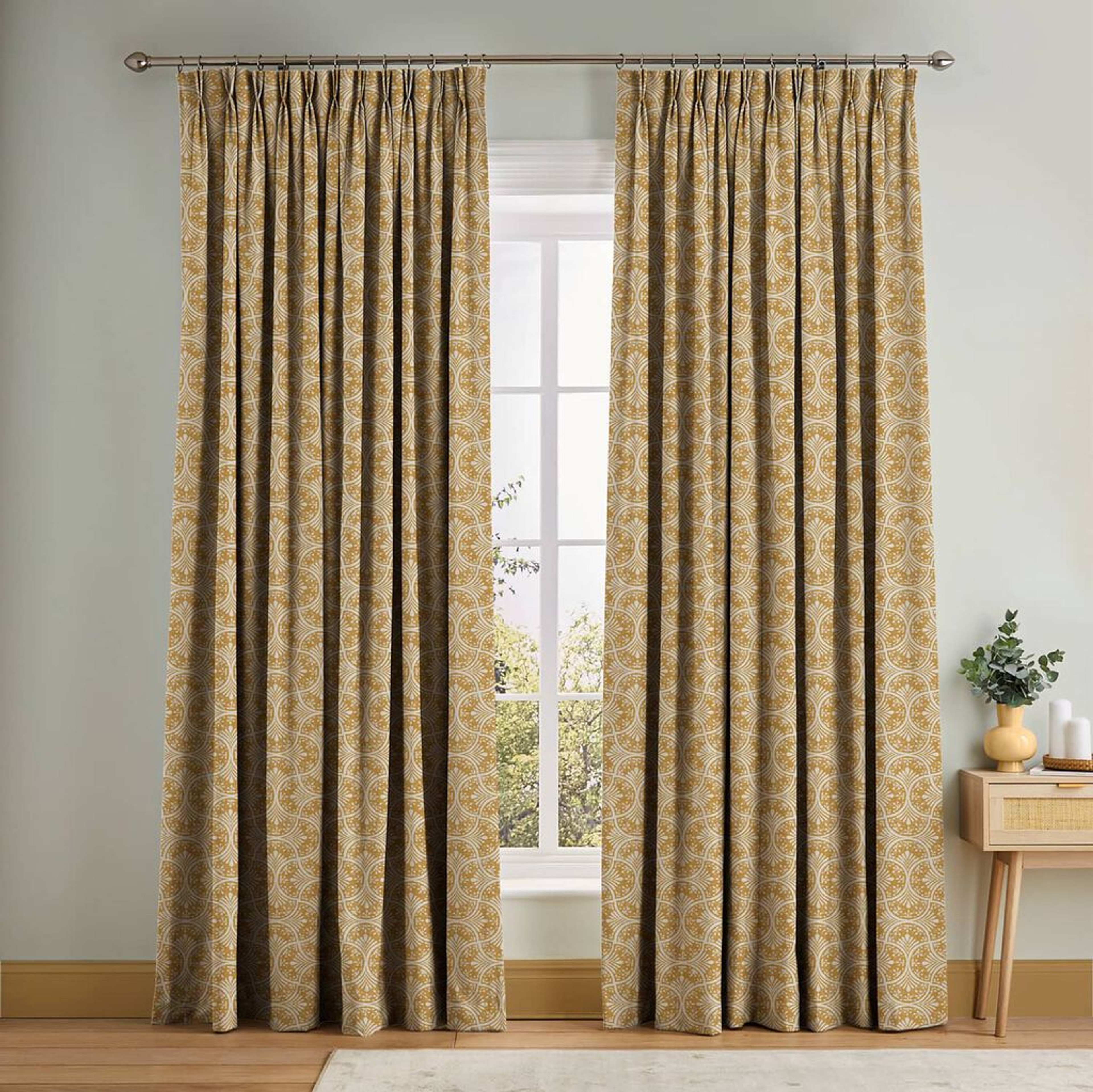 Hopwood Cottage Ochre Curtains