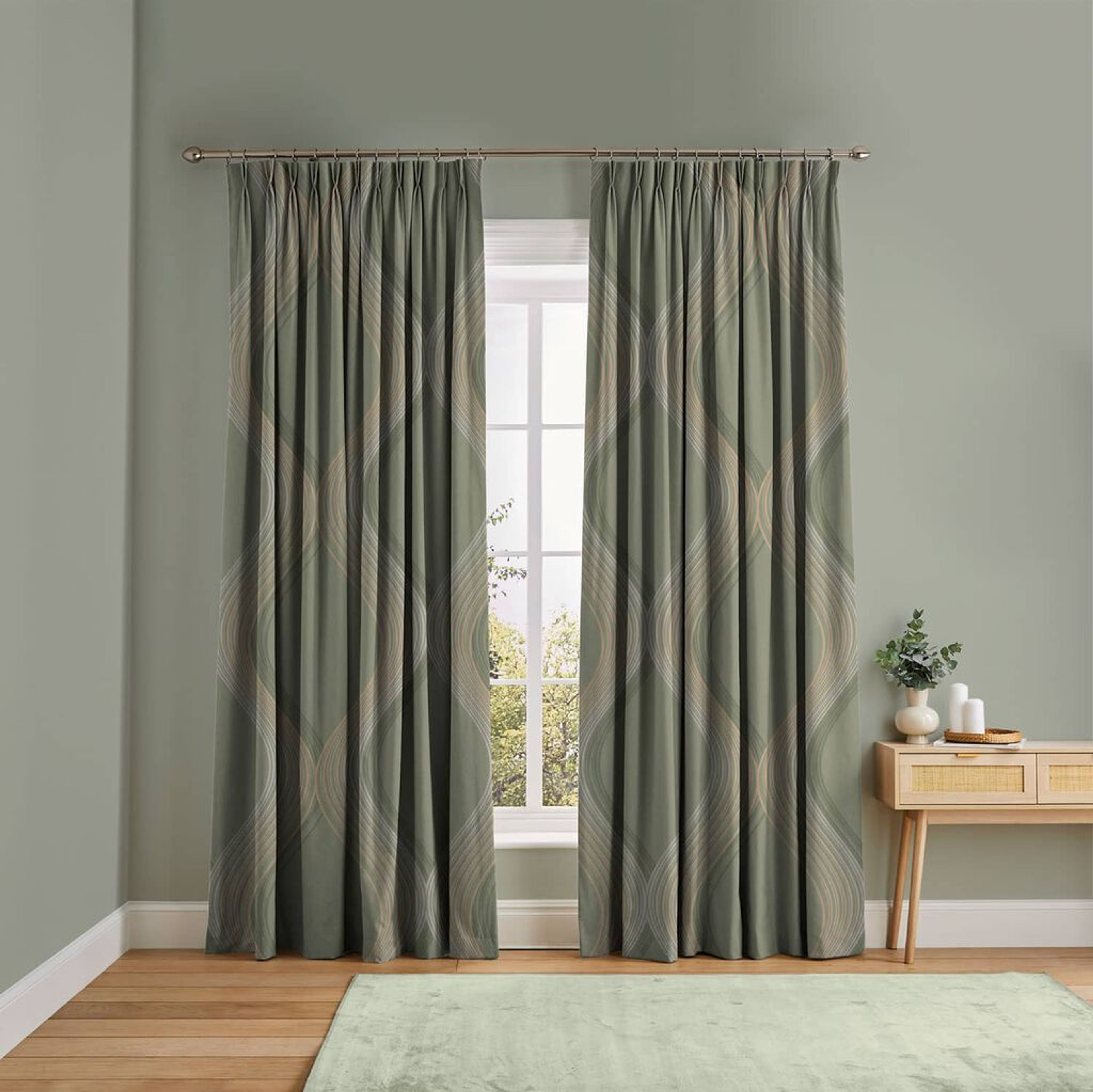 Euphoria Sage Curtains