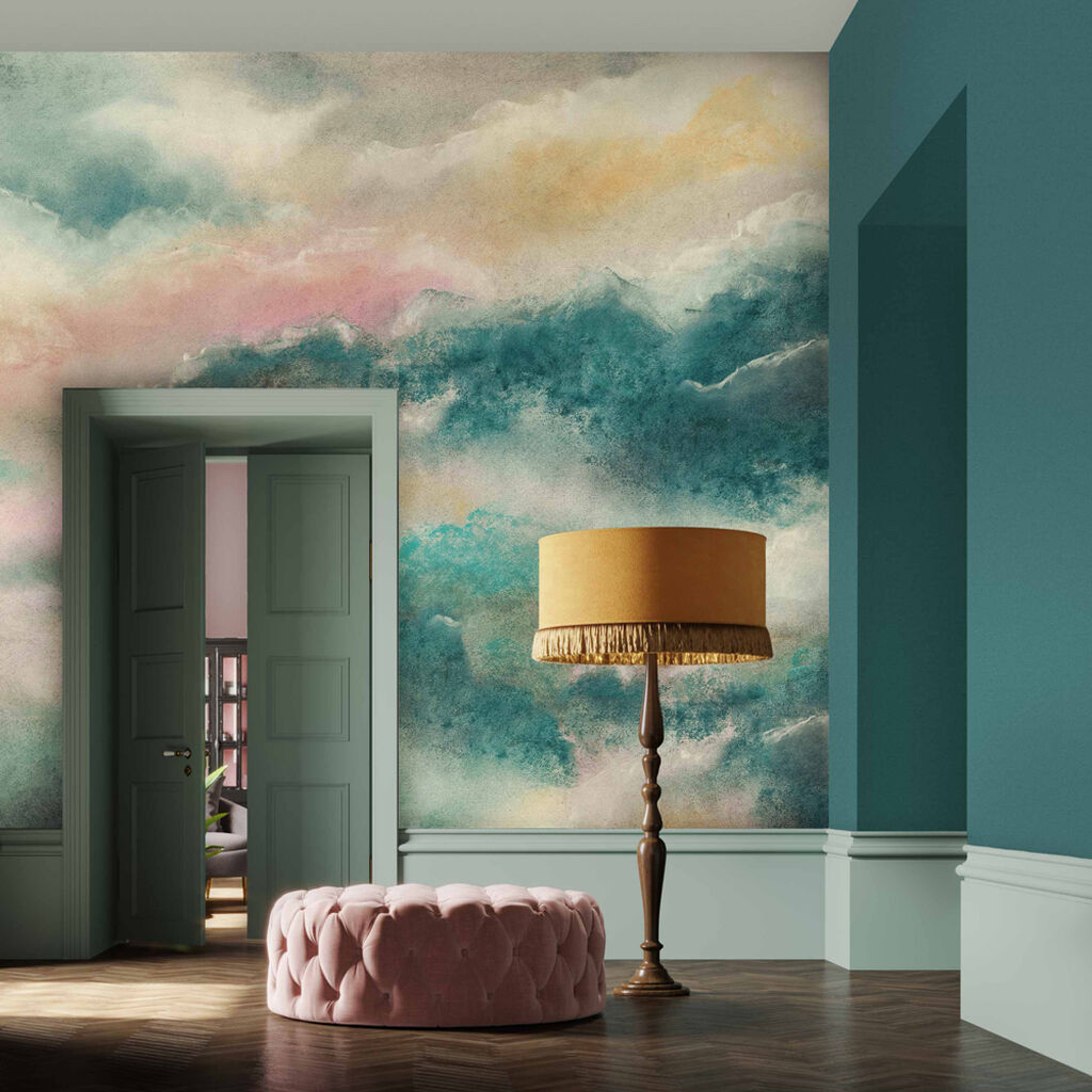 Vintage Cloud Dream Fotobehang op maat