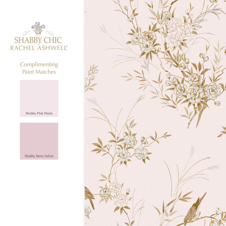 blush pink and gold wallpaper