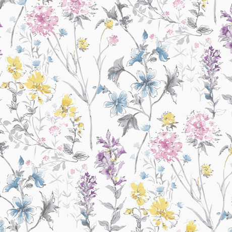 2 Rouleaux De Bordure Papier Peint Laura Ashley – Hepworth – Lavande Et Flocons D'avoine – Vintage