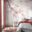 Papier peint panoramique sur mesure Sakura rose doux
