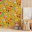 Sticker Doodle Yellow Wallpaper