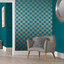 Eternity Teal and Copper Wallpaper