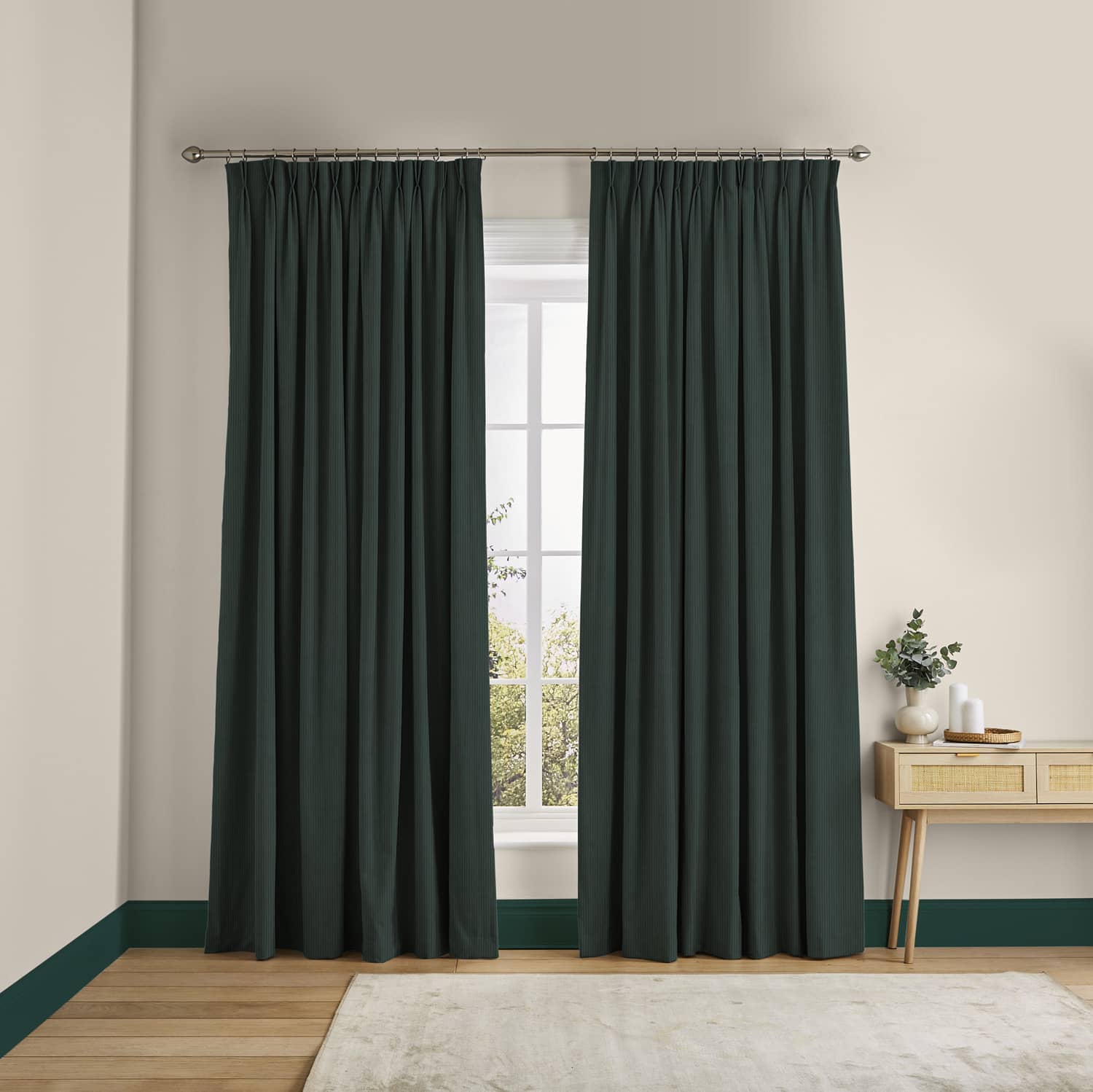 Corduroy Green Curtains