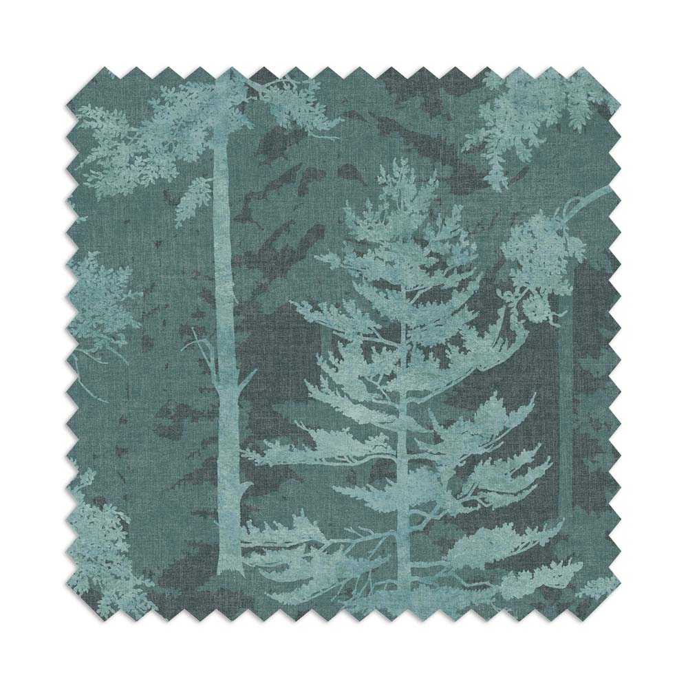 Norse Forest poedergroenblauw rolgordijn