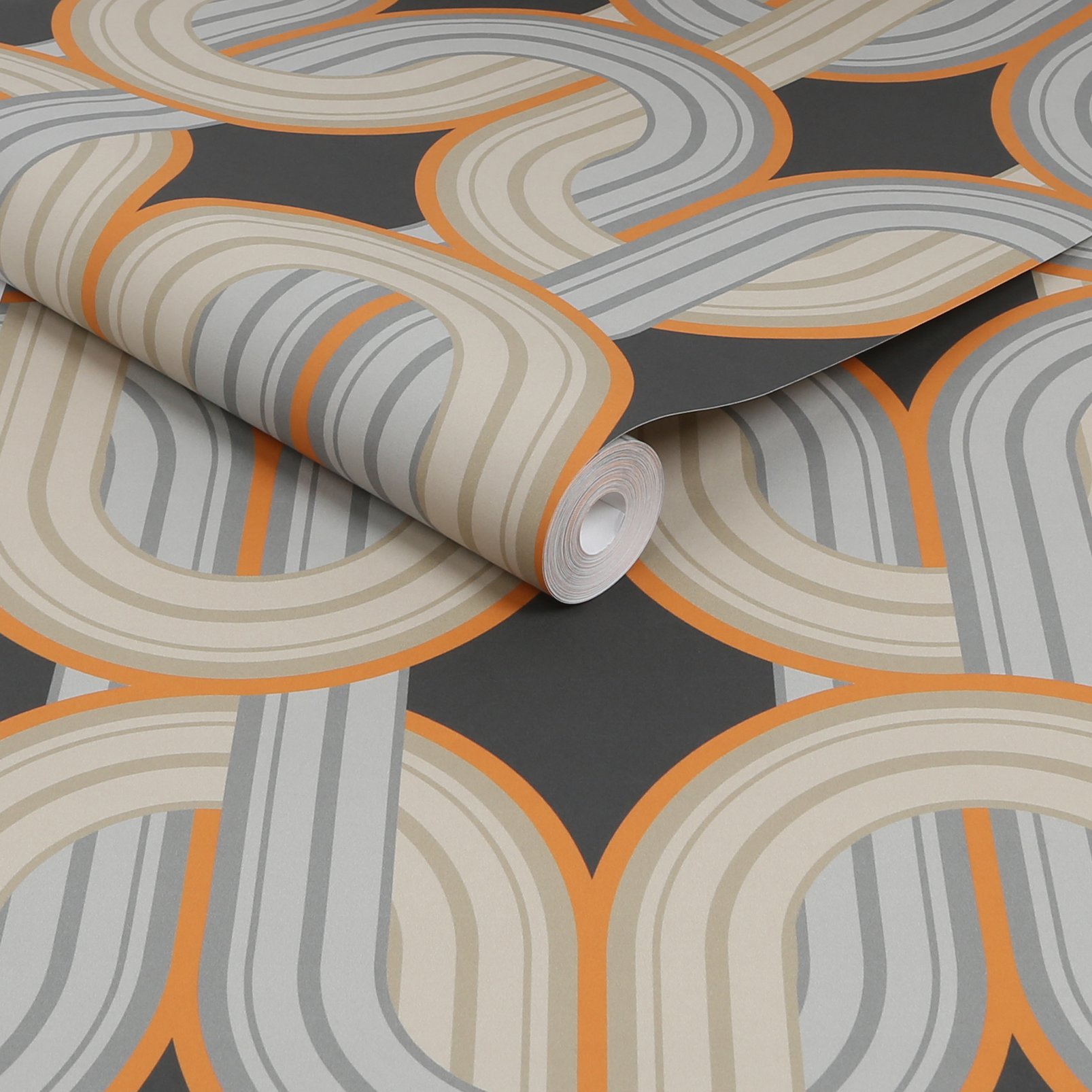 In the Loop Choc Orange Wallpaper