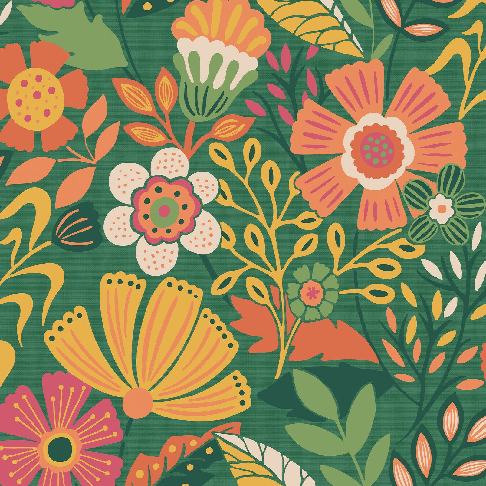 Oopsy Daisy Forest Green Wallpaper