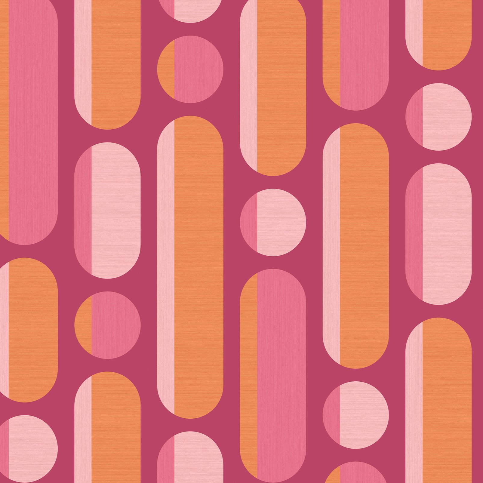Morse Tangerine and Raspberry Wallpaper