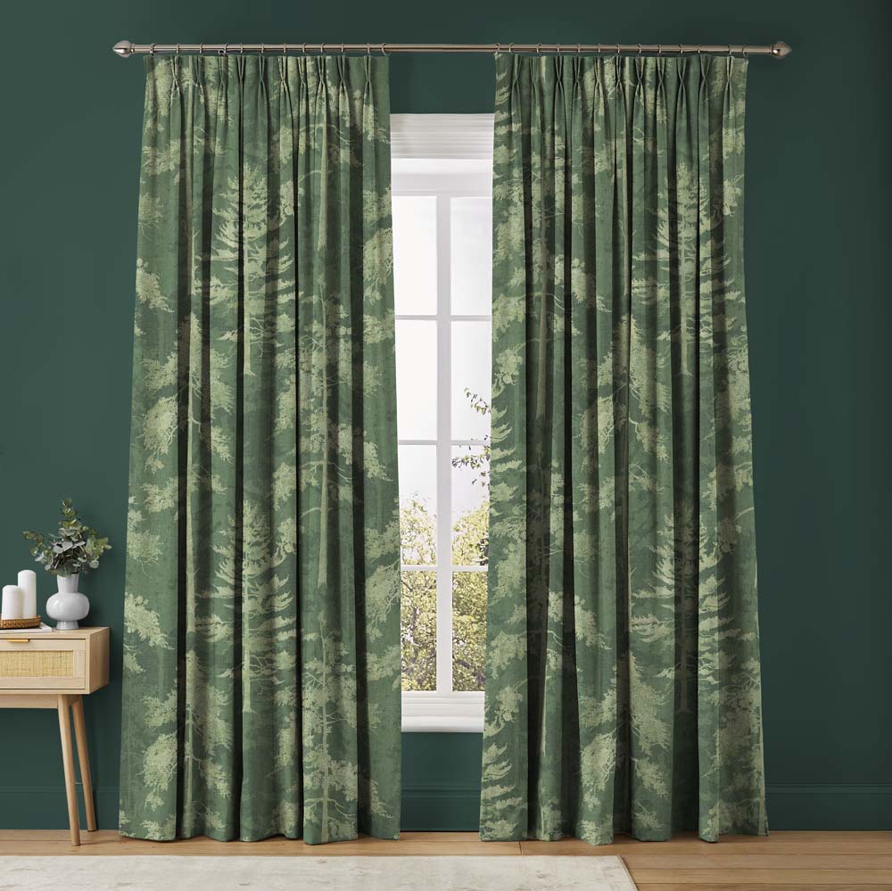 Norse Forest Soft Emerald Curtains