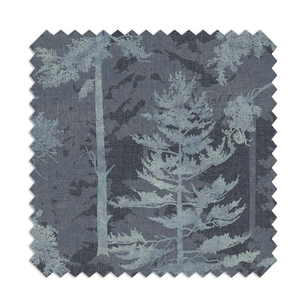 Norse Forest Soft Navy  Curtains