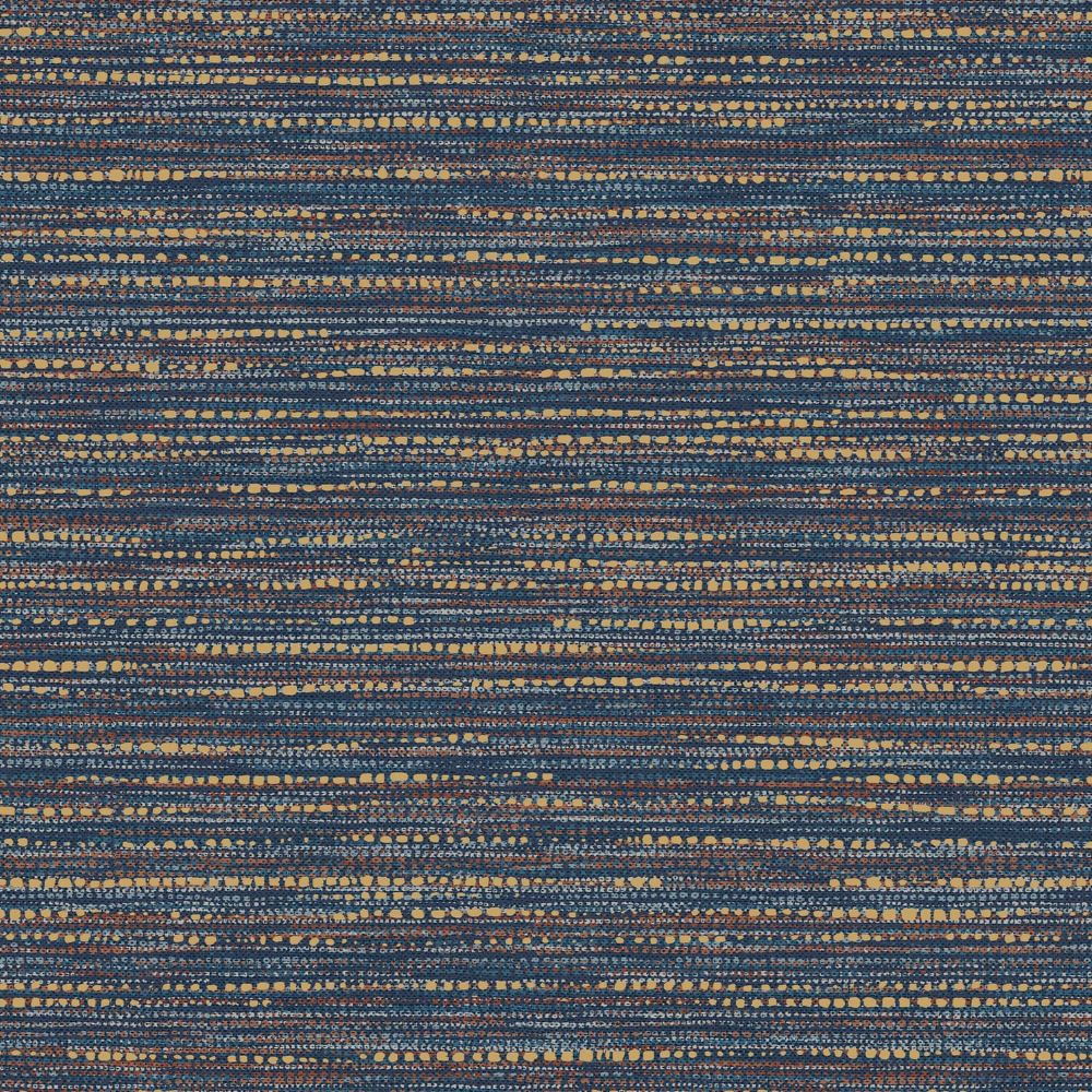 Chunky Horizontal Weave Indigo Wallpaper