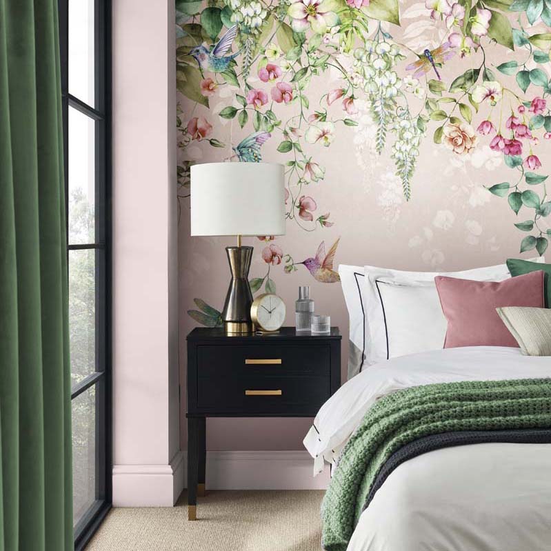 Ethereal Flora Blush Bespoke Mural