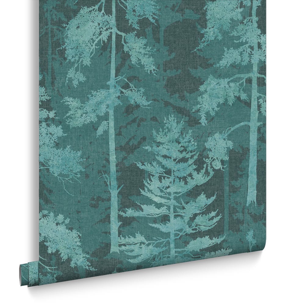 Norse Forest groenblauw behang