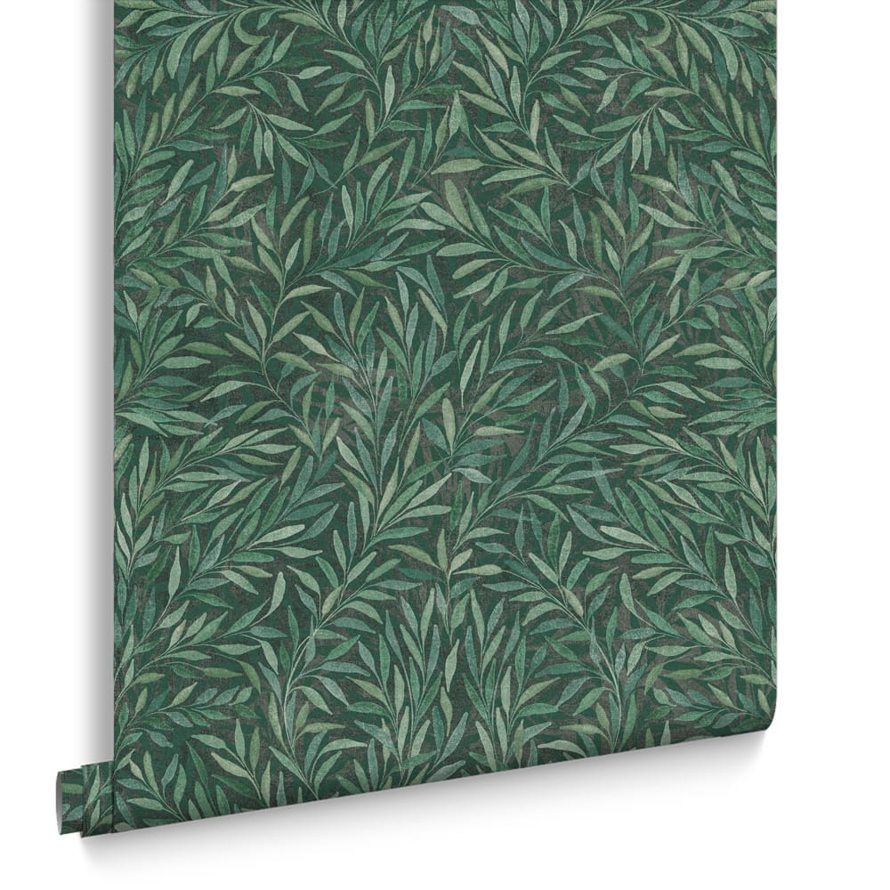 Papier peint Salix Leaves Vert